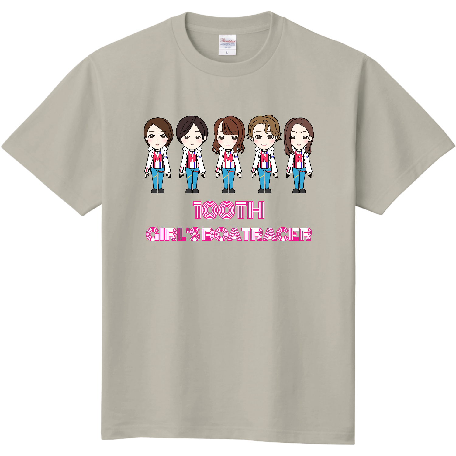  100期女子イラストTシャツ【ボートレースアパレルグッズ】　
