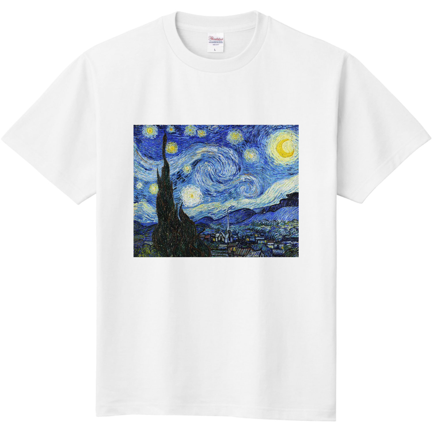  名画Tシャツ　ゴッホ「星月夜」