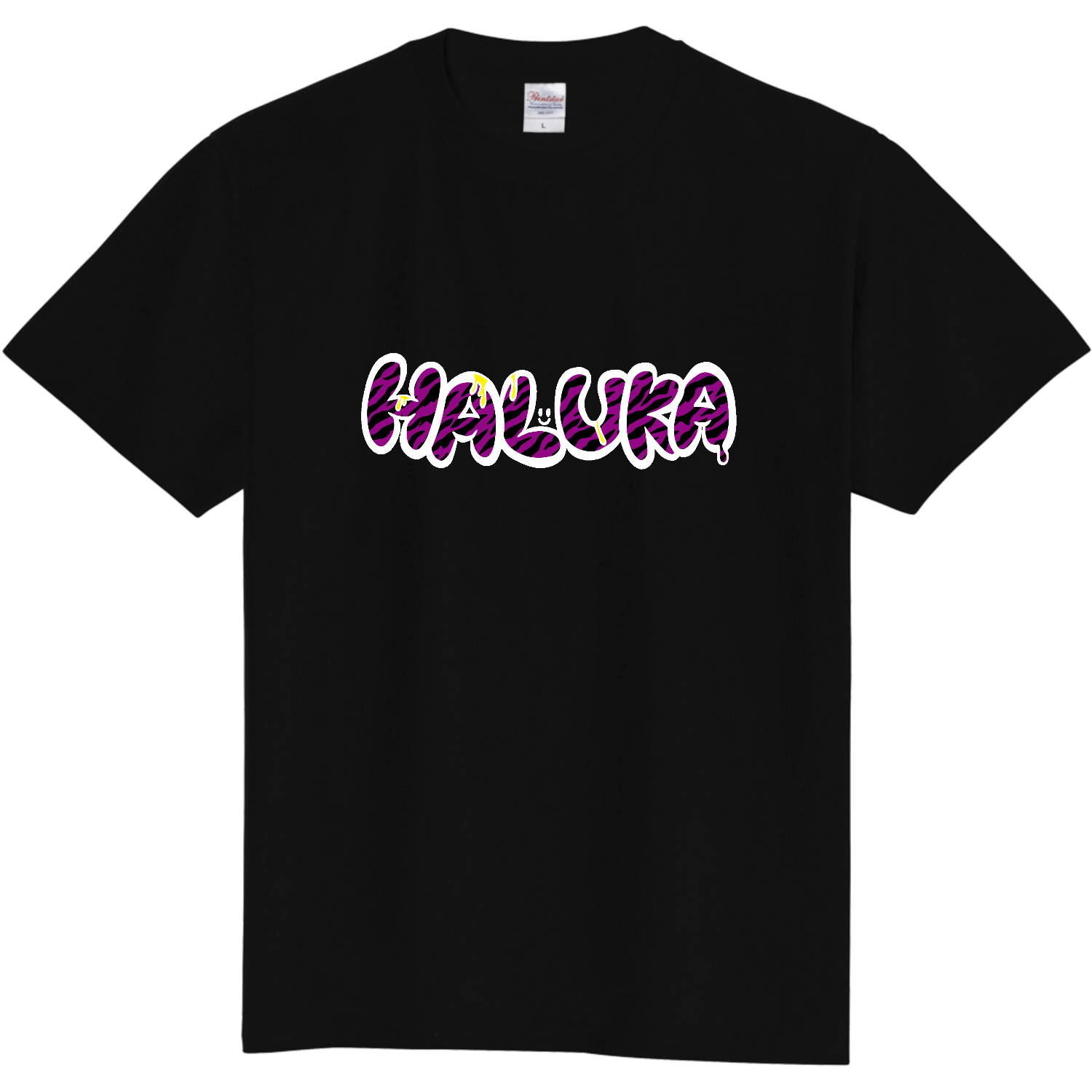  HALUKA トラ柄 Tシャツ/ブラック