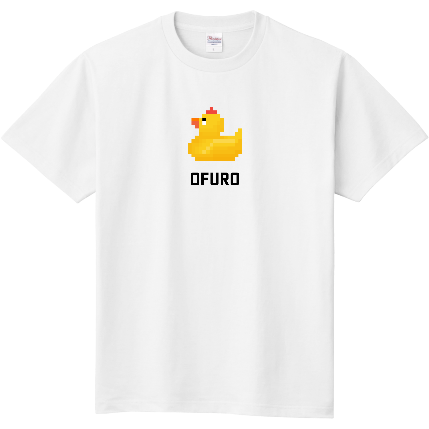  温泉ピクセルアート (白Tシャツ専用)