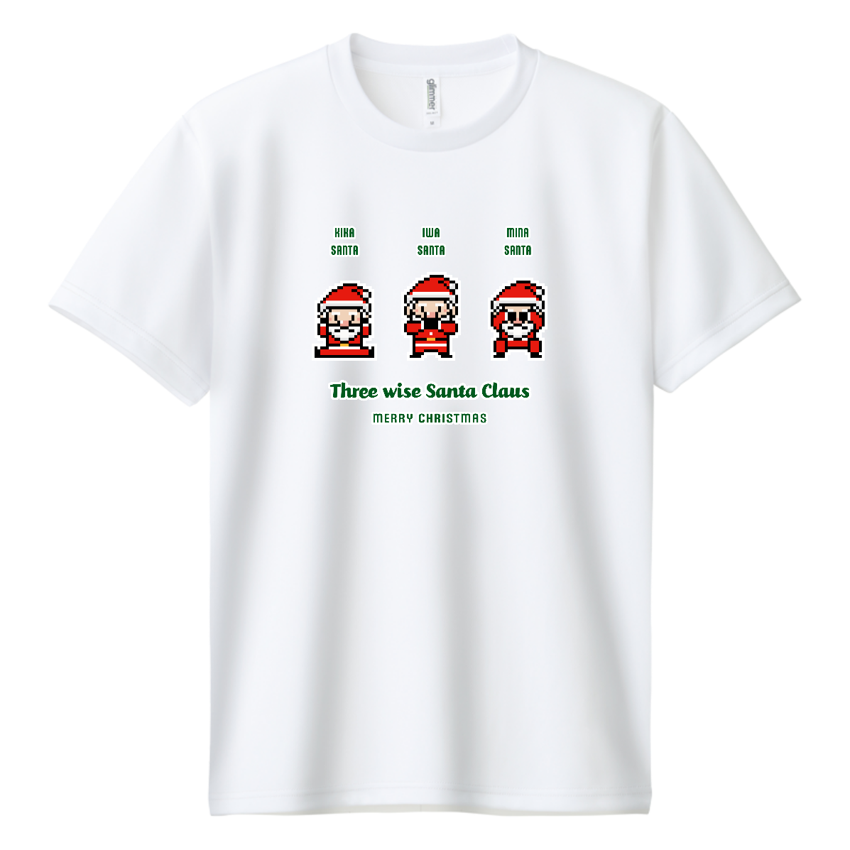 Three wise Santa Claus (ピクセルアート)