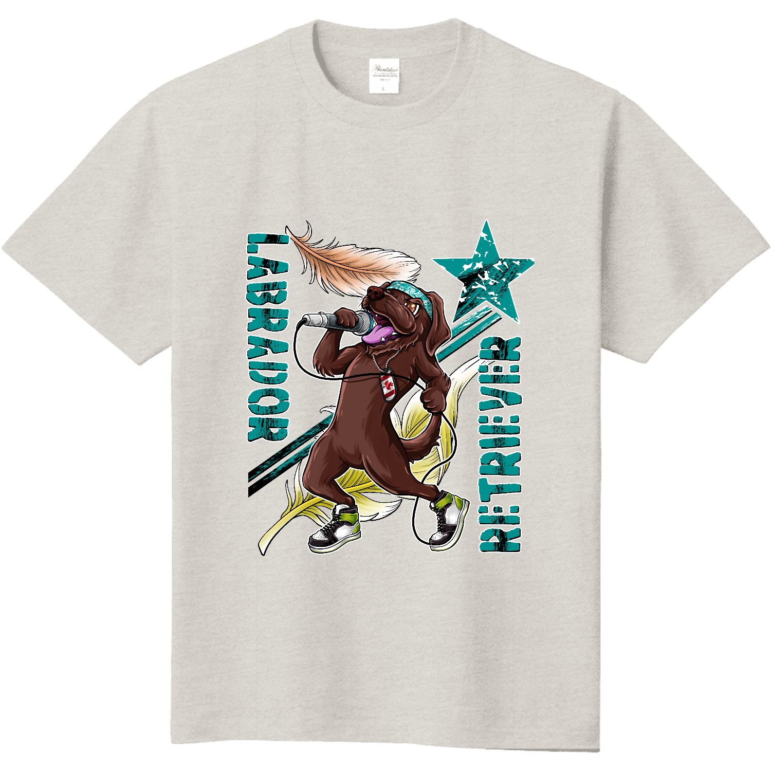ラブラドール(チョコ)×ボーカル定番Tシャツの商品購入ページ