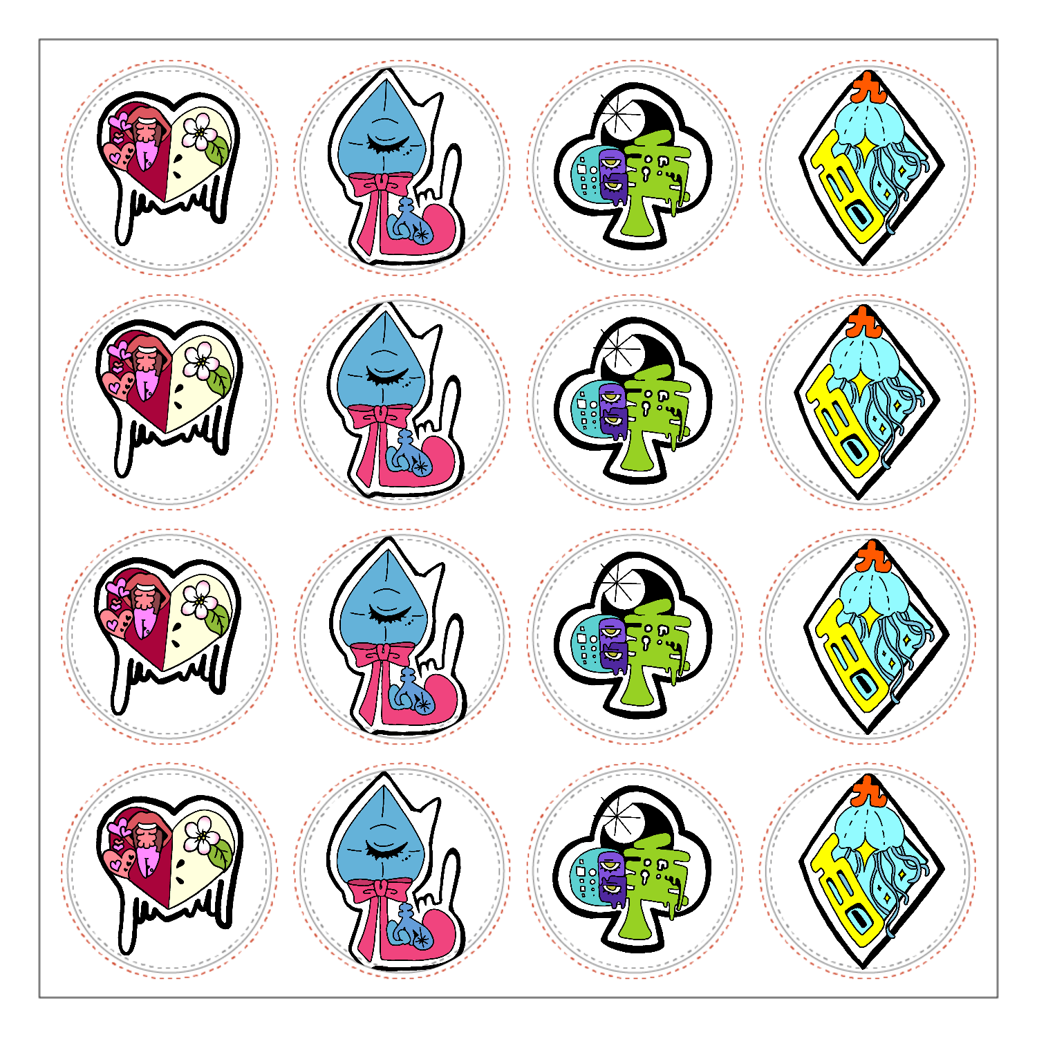 なとり トランプ 柄 缶バッジ ラブソング Cult. まとめ売り 裏切り者のラブソング Collaboration Cafe】トレーディングスクエア缶