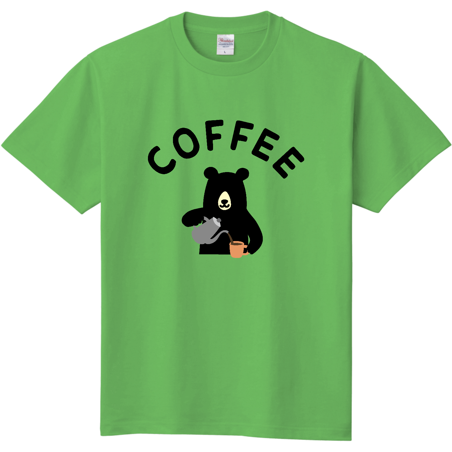 コーヒー注ぐクマさん Tシャツ｜ワカボンド - オリラボマーケット