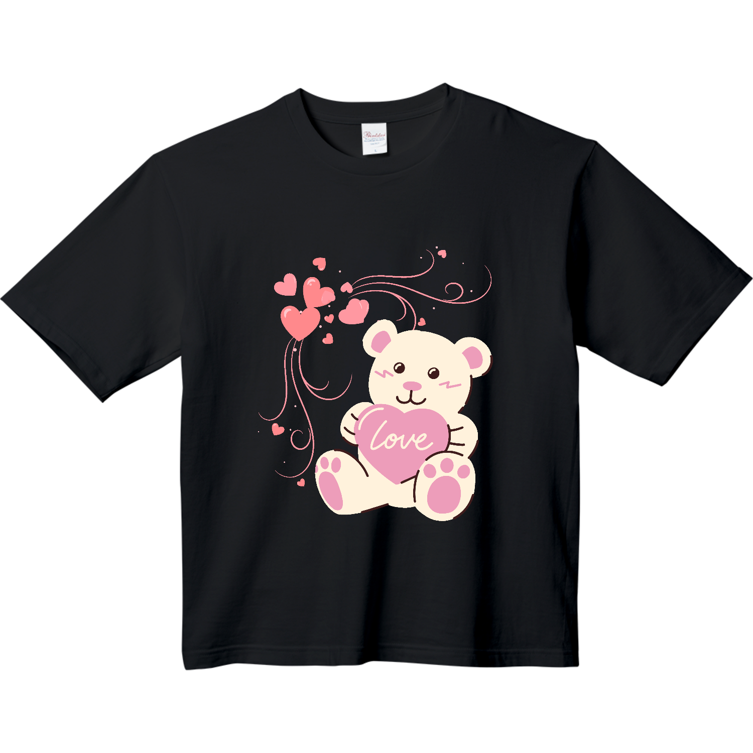 I LOVE ラグランTシャツ クマ ラブリーシリーズ くまちゃんのぬいぐるみ Tシャツ｜あいびー - オリ
