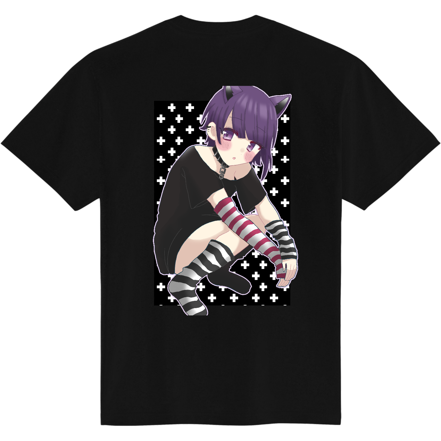 地雷猫ちゃん定番Tシャツの商品購入ページ｜クリエイターの