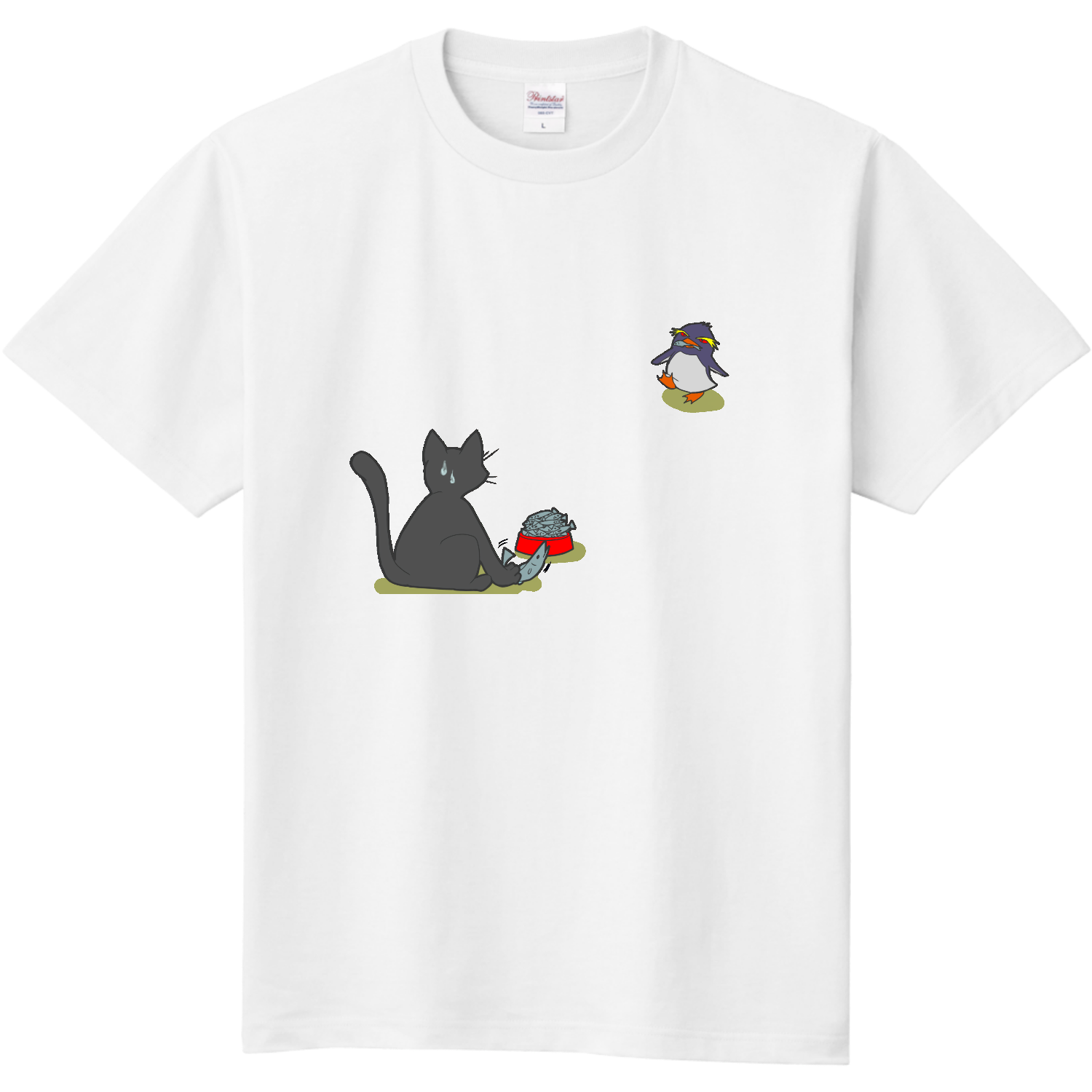 猫とペンギン定番Tシャツの商品購入ページ｜クリエイターの