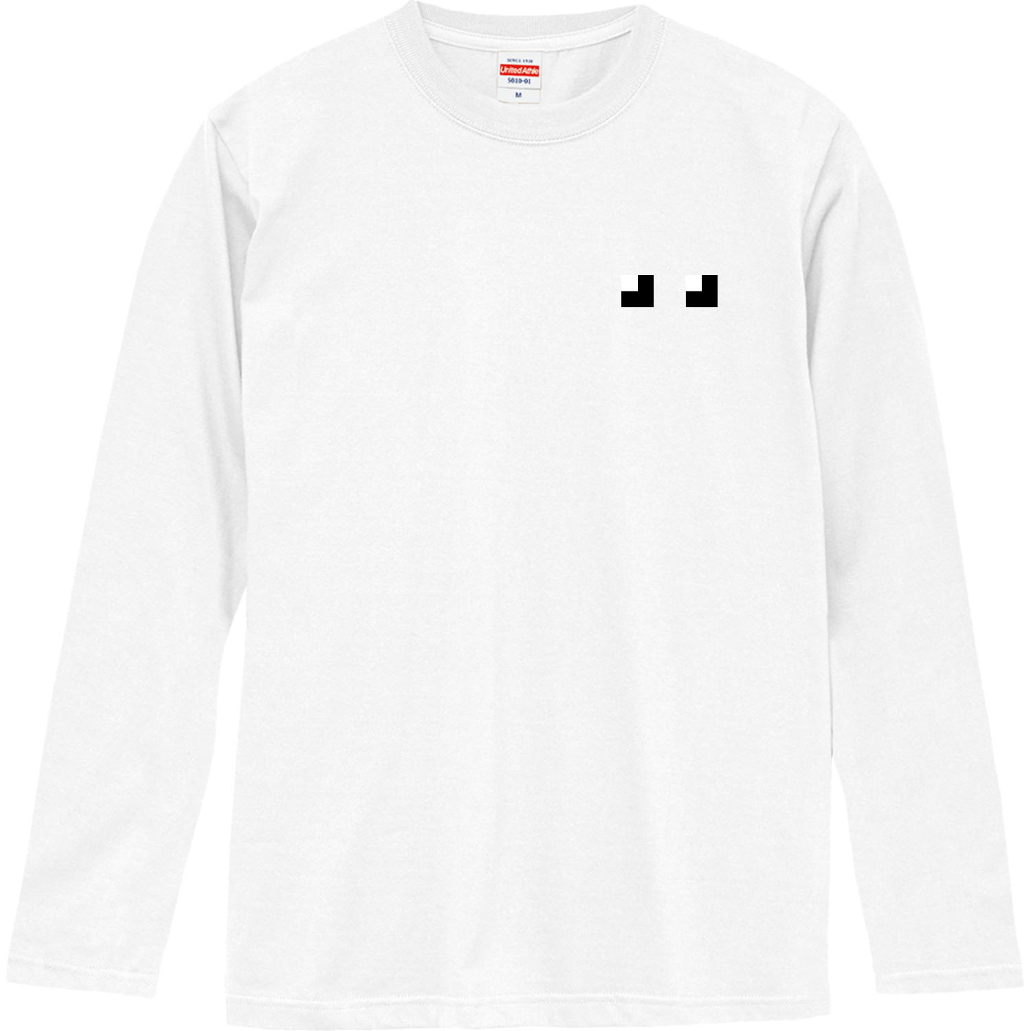 かみかぜブランド『おめめ』ロングTシャツ (白おすすめ)ロングスリーブ