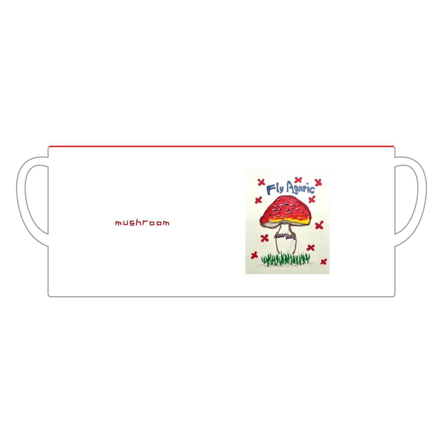 毒キノコ×××マグ陶器マグストレート バイカラーの商品購入ページ