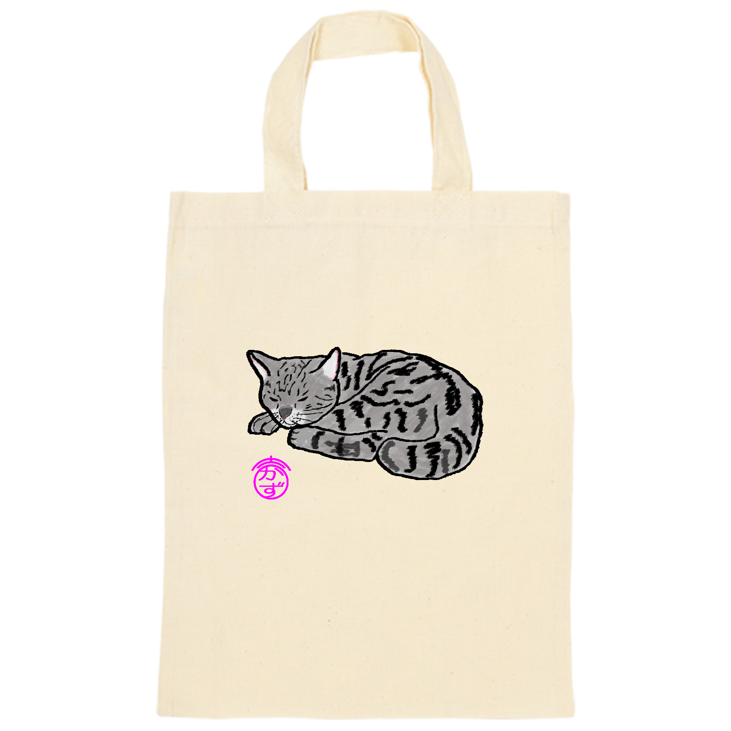 とら猫オーガニックコットンA4フラットバッグの商品購入ページ