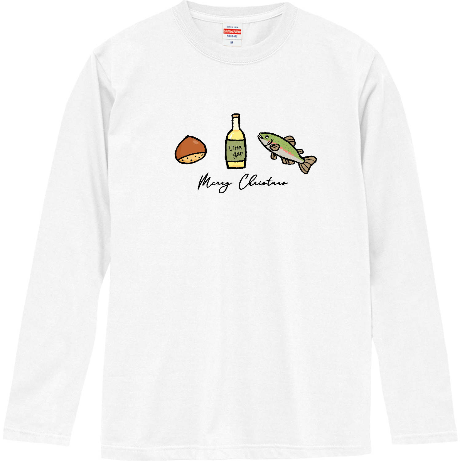 栗酢鱒（クリスマス） 長袖Tシャツ｜Nolli - オリラボマーケット