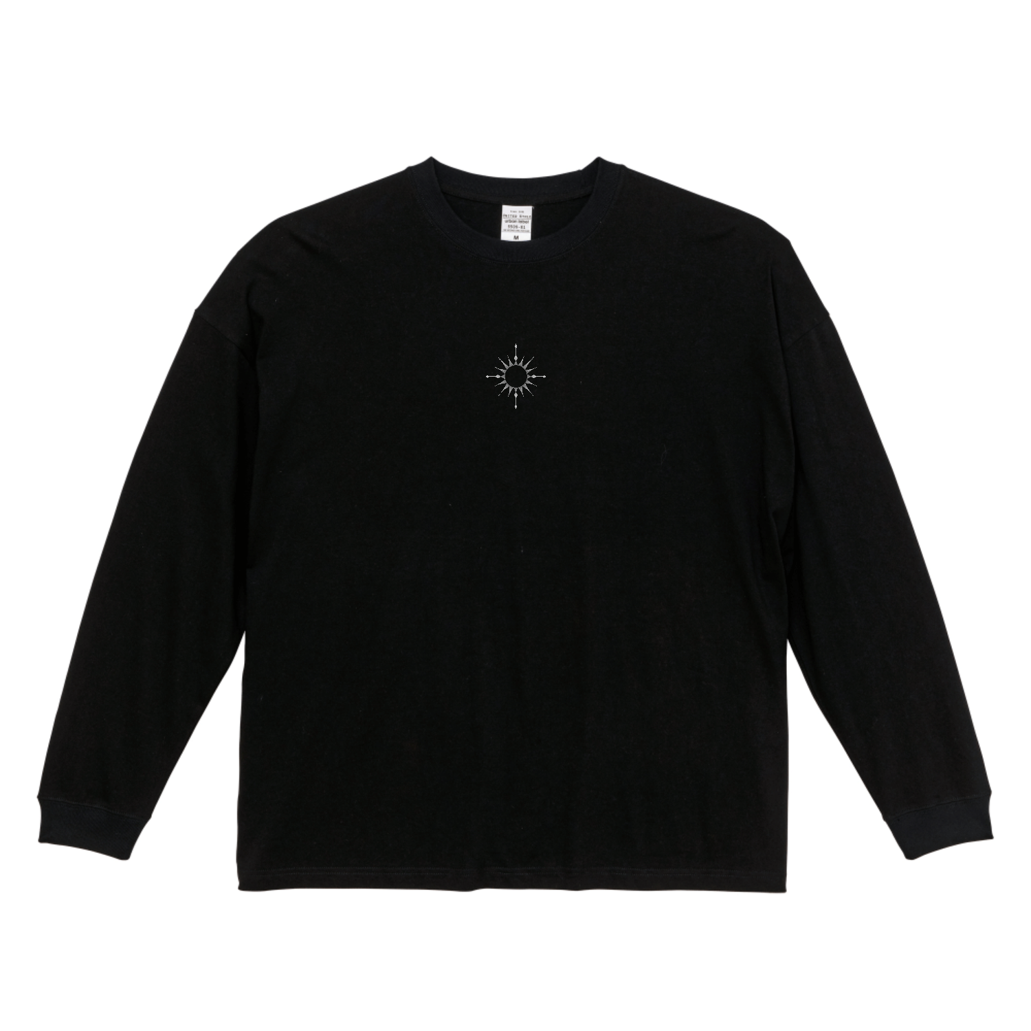 オーバーサイズロングTシャツ:blackビッグシルエットロングスリーブT