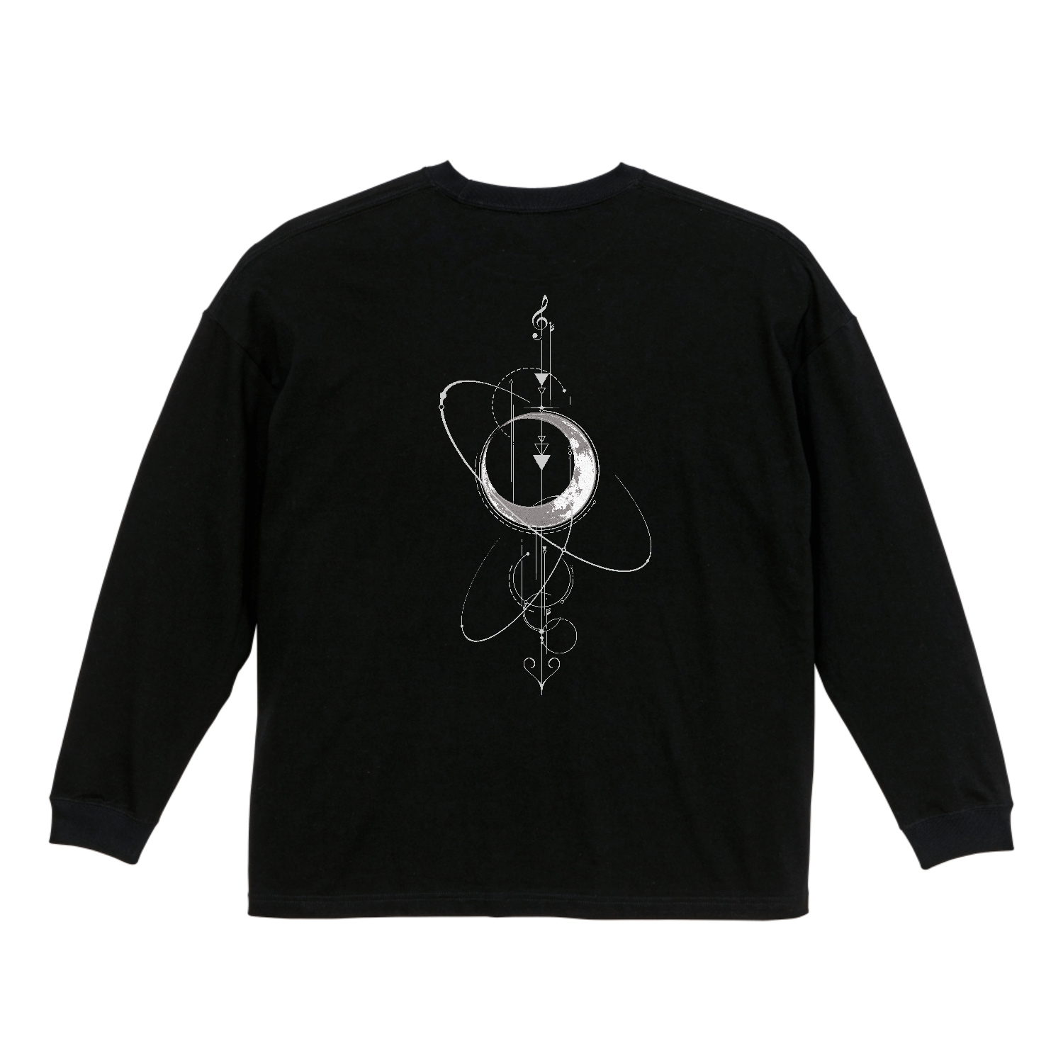 ロングスリーブTシャツ オーバーサイズ ブラック オーバーサイズロングTシャツ:blackビッグシルエットロング