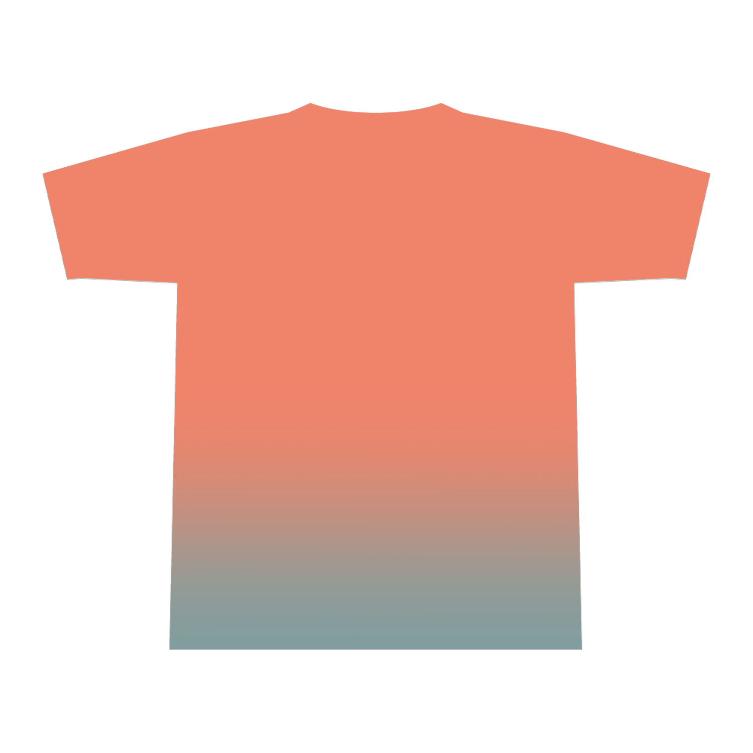 シンプル和グラデーションTシャツ【い】全面インクジェットTシャツ(L