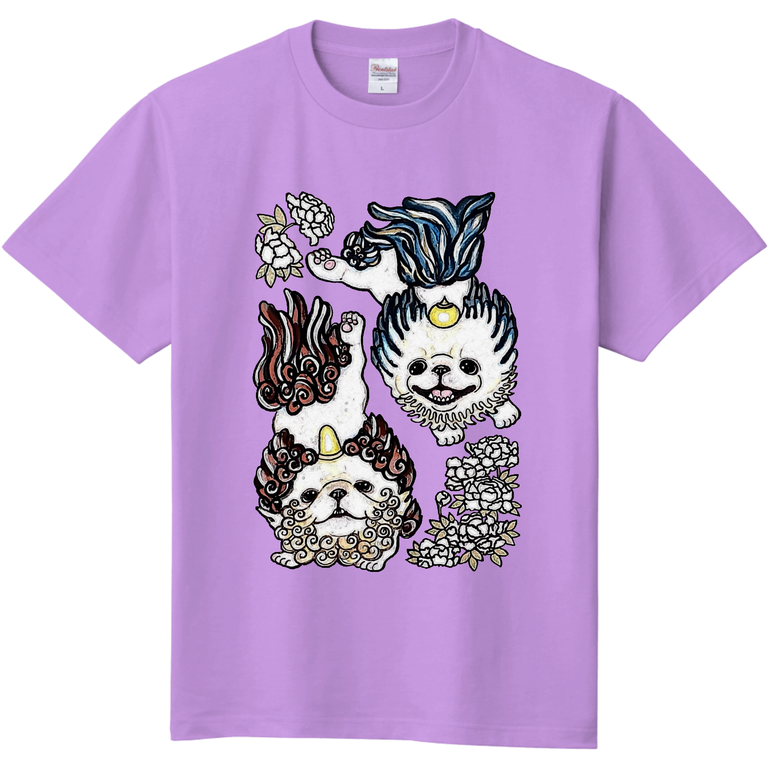 卓也エンジェル カスケードTAMA着用モデル 狛犬Tシャツ 狛犬定番Tシャツの商品購入ページ｜クリエイターのオリジナルグッズ
