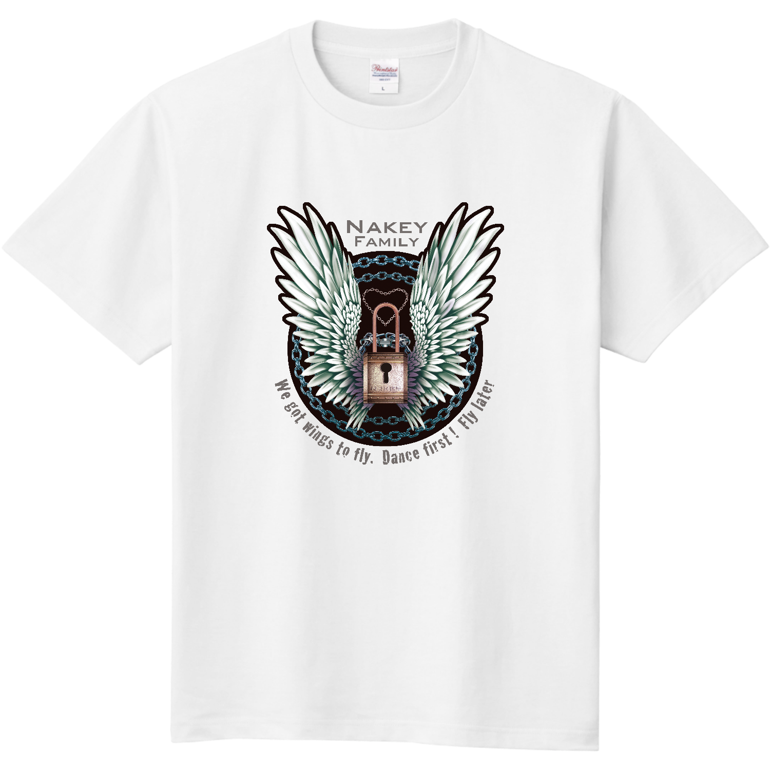  Come on, use this key to spread your wings.（ 丸ロゴ・黒文字）