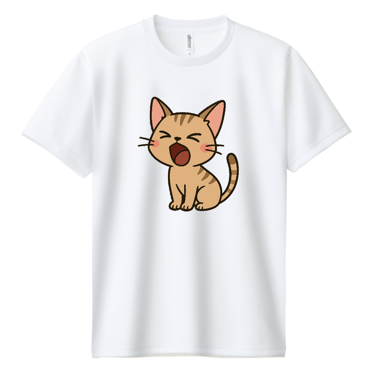 あほねこ あくび猫】アジアン猫のデフォルメ風イラスト即日ドライTシャツの商品