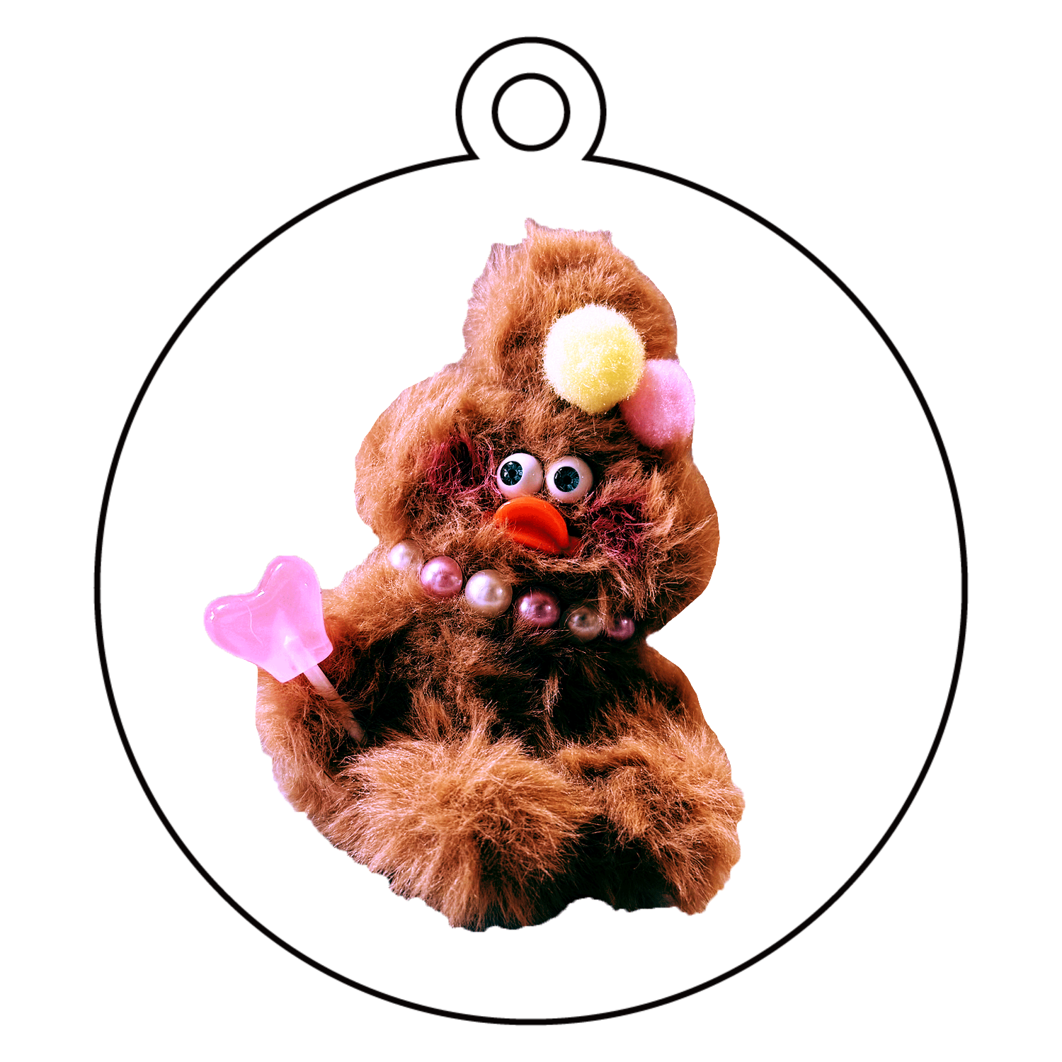 オリジナルぬいぐるみプリントグッズアクリルキーホルダー 丸型 (6cm 