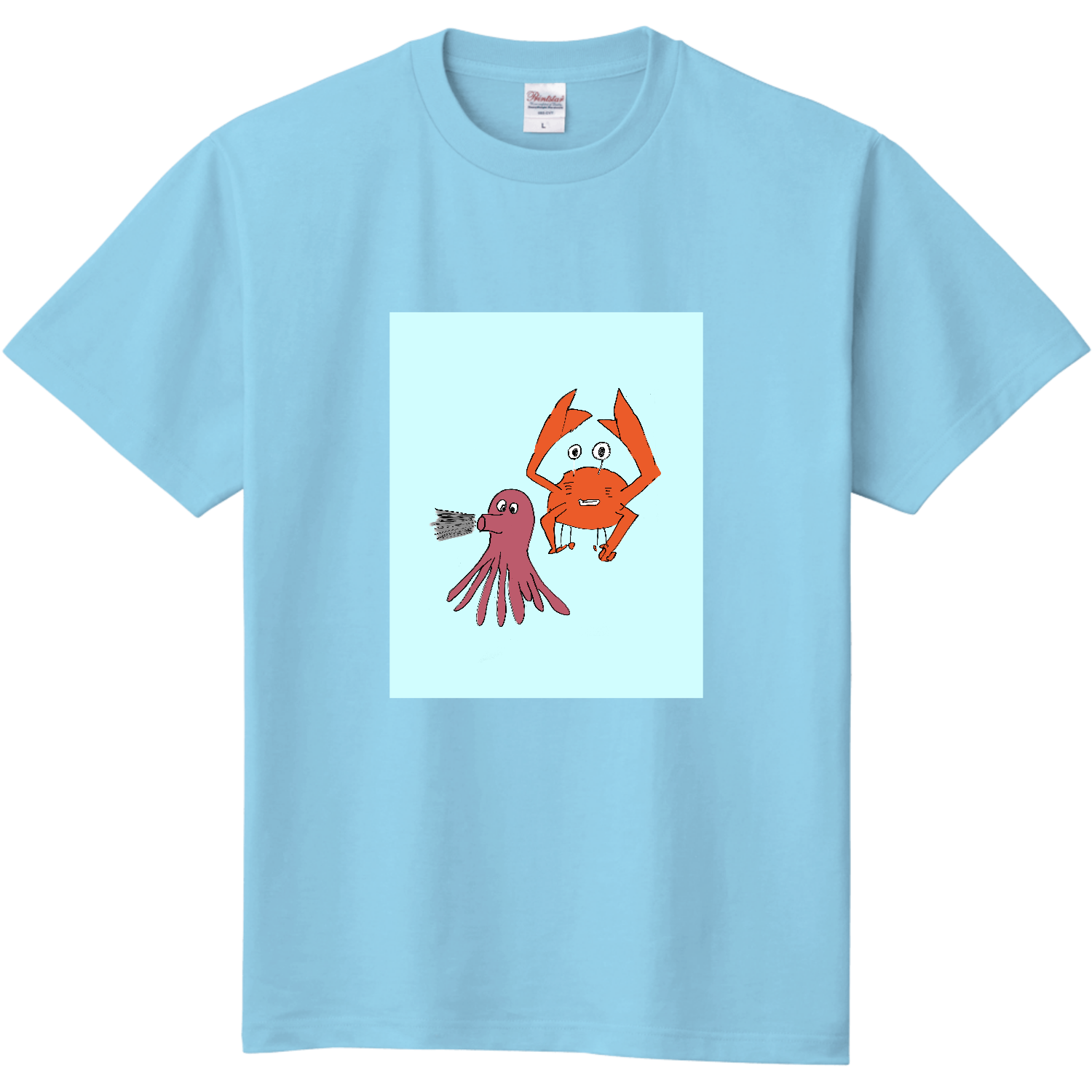 【ユー君】 トムブラウン　Tシャツ　クジラ　カニ　マリン　ネイビー たことかに定番Tシャツの商品購入ページ｜クリエイターのオリジナル