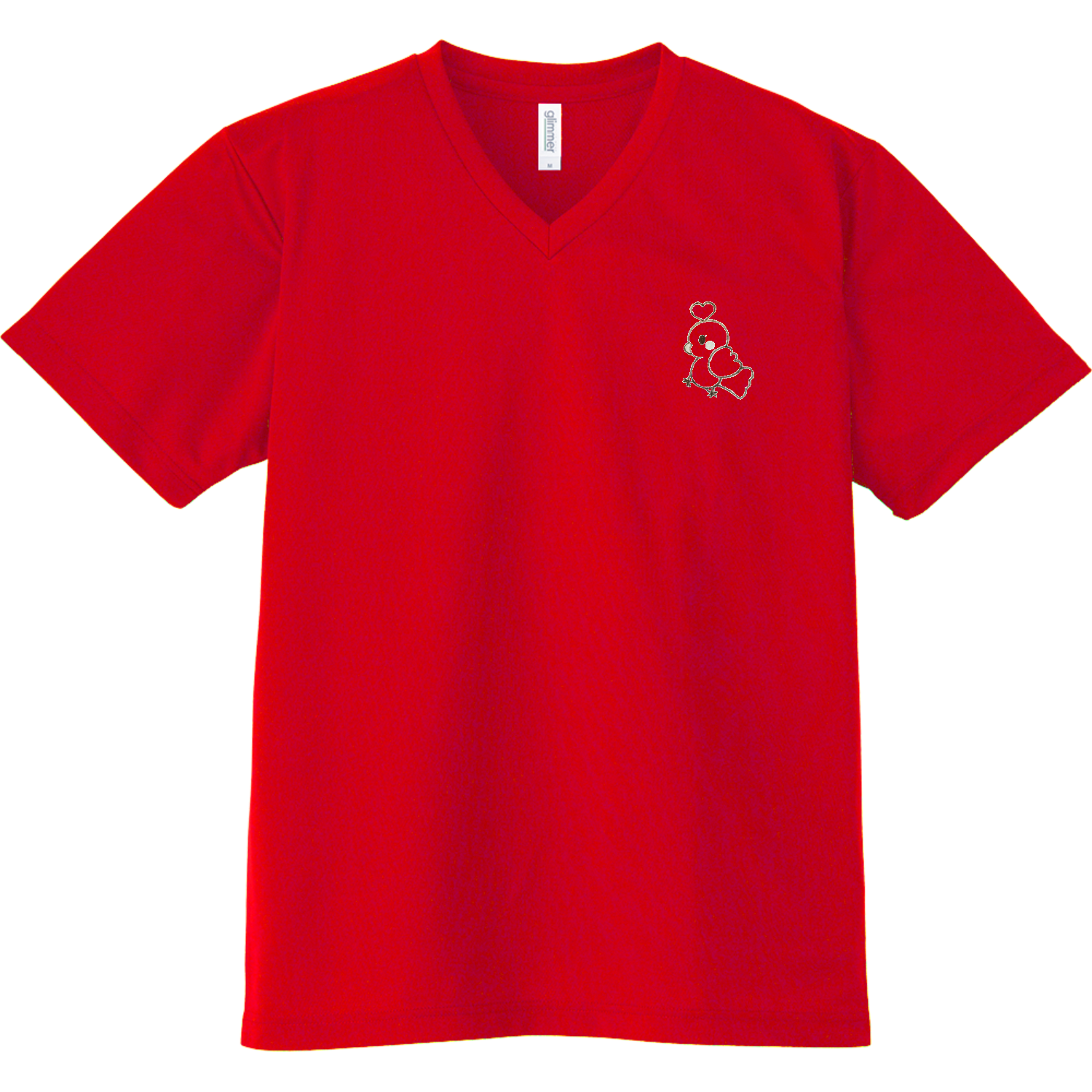 入手困難！イングランドTシャツ 珍しいVネックの赤 ドライVネック 全面横向き 後面 スクエア 両面別柄ドライVネックT