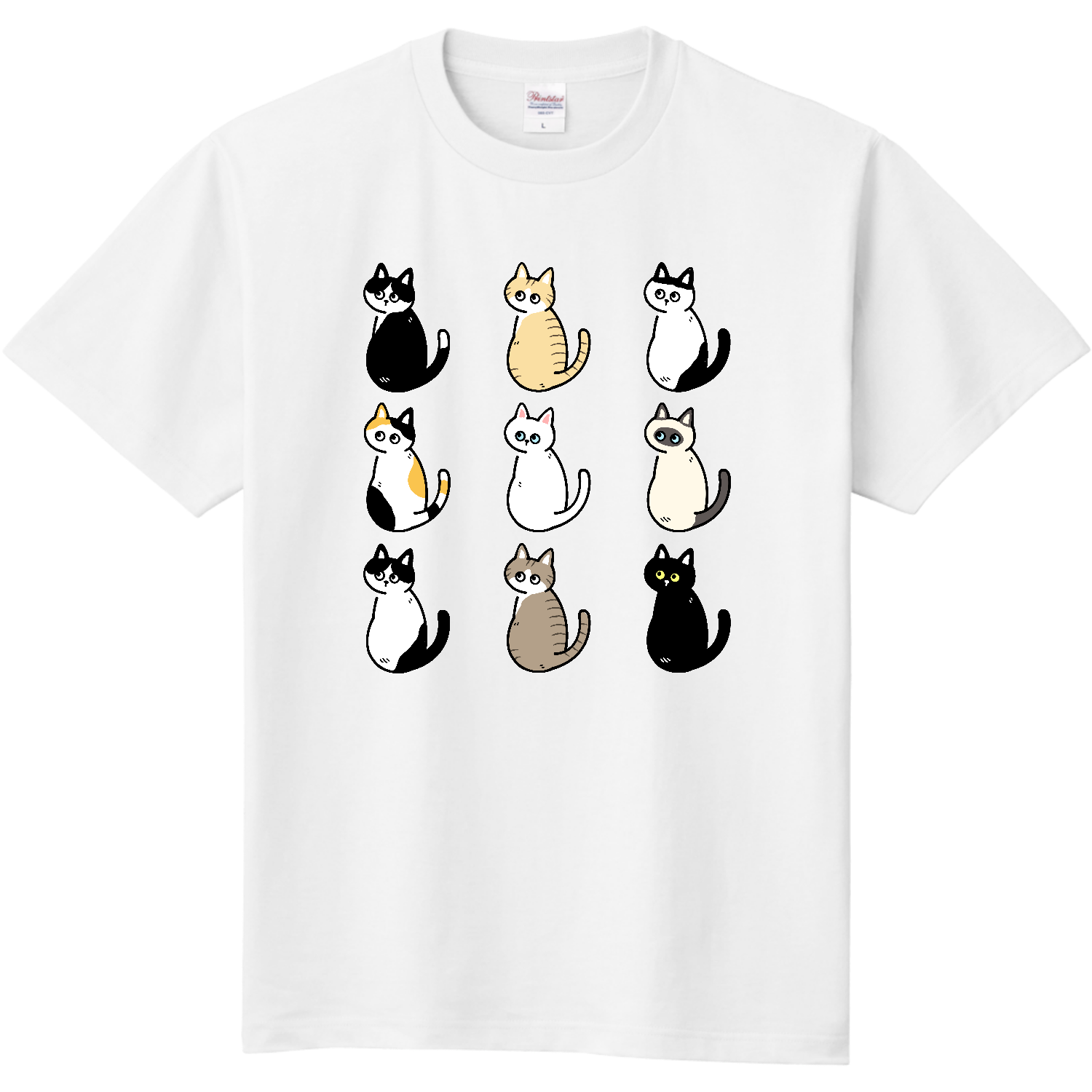 お気に入りの猫柄 pat02定番Tシャツの商品購入ページ｜クリエイターの