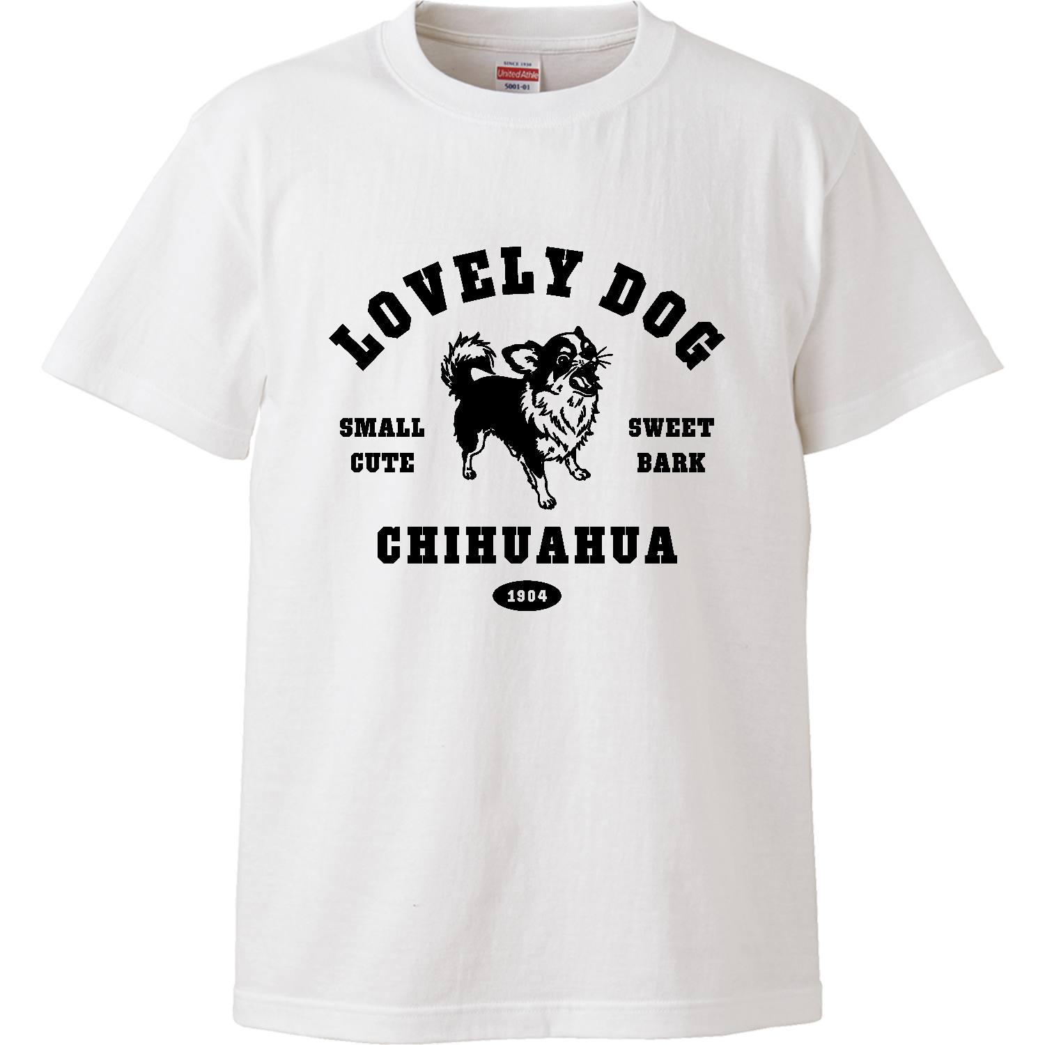 チワワ ブラックタンホワイト pat01ハイクオリティーTシャツの商品購入