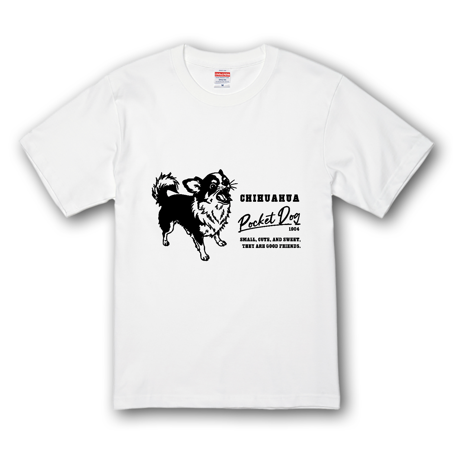 チワワ ブラックタンホワイト pat02プレミアムTシャツの商品購入ページ 