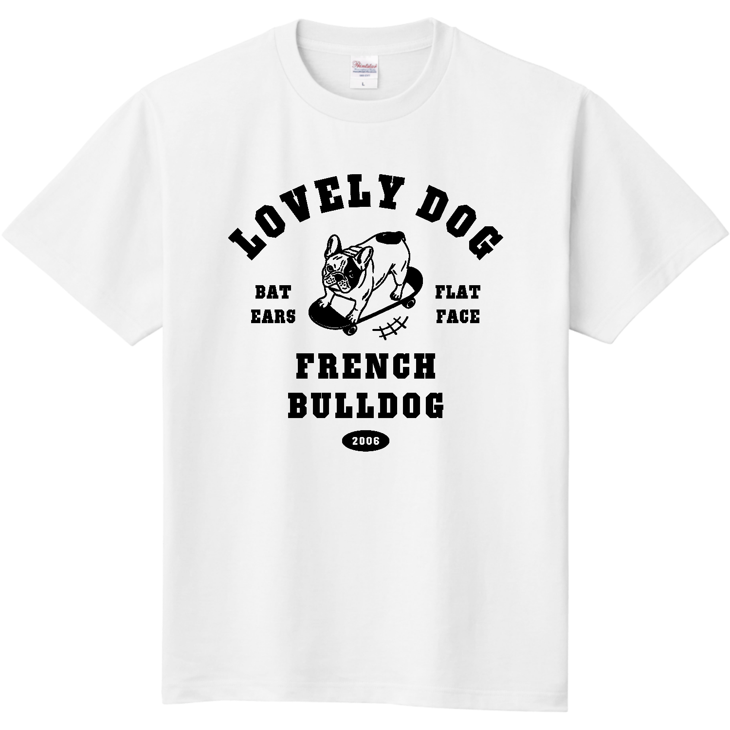 フレンチブルドッグ パイド pat02定番Tシャツの商品購入ページ