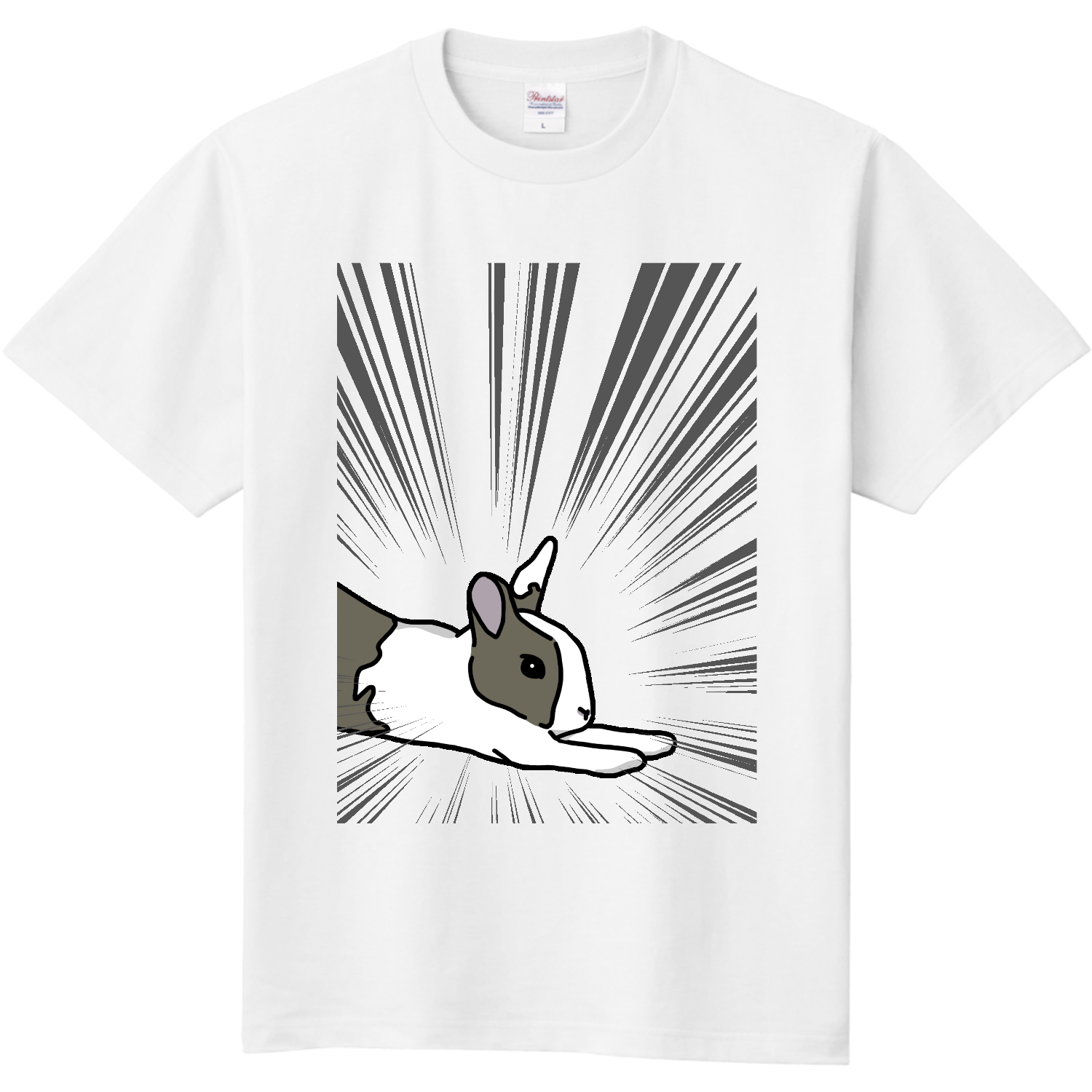 うさぎのスフィンクスTシャツ【集中線】定番Tシャツの商品購入ページ