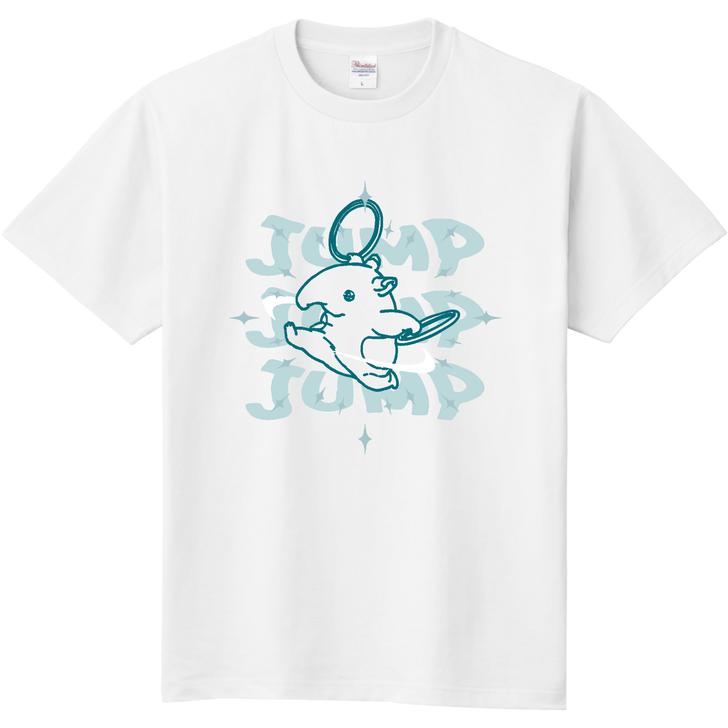  ばくるん JUMP Tシャツ 青