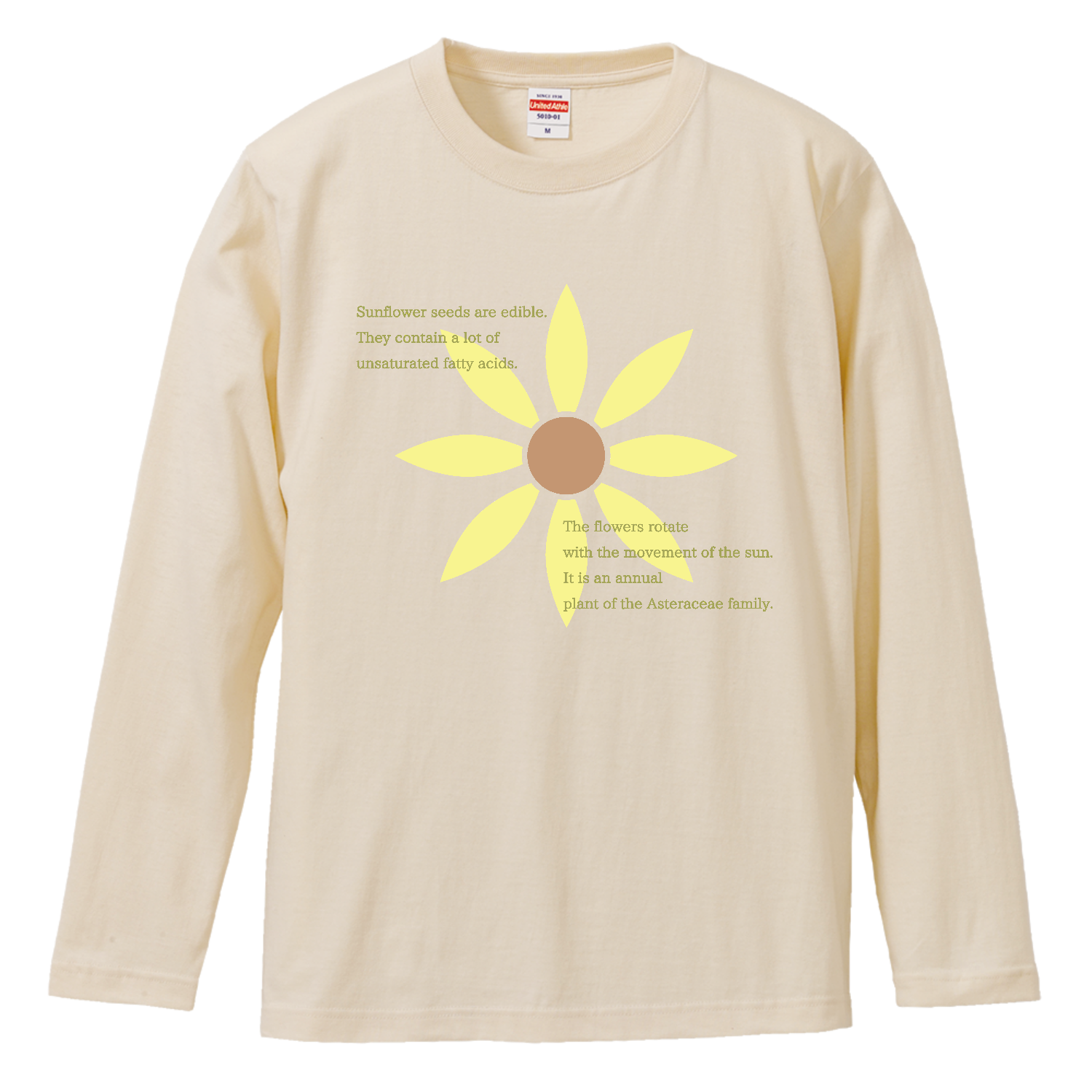 サンフラワー 向日葵】Tシャツ 長袖Tシャツ｜青奈みどり - オリラボ