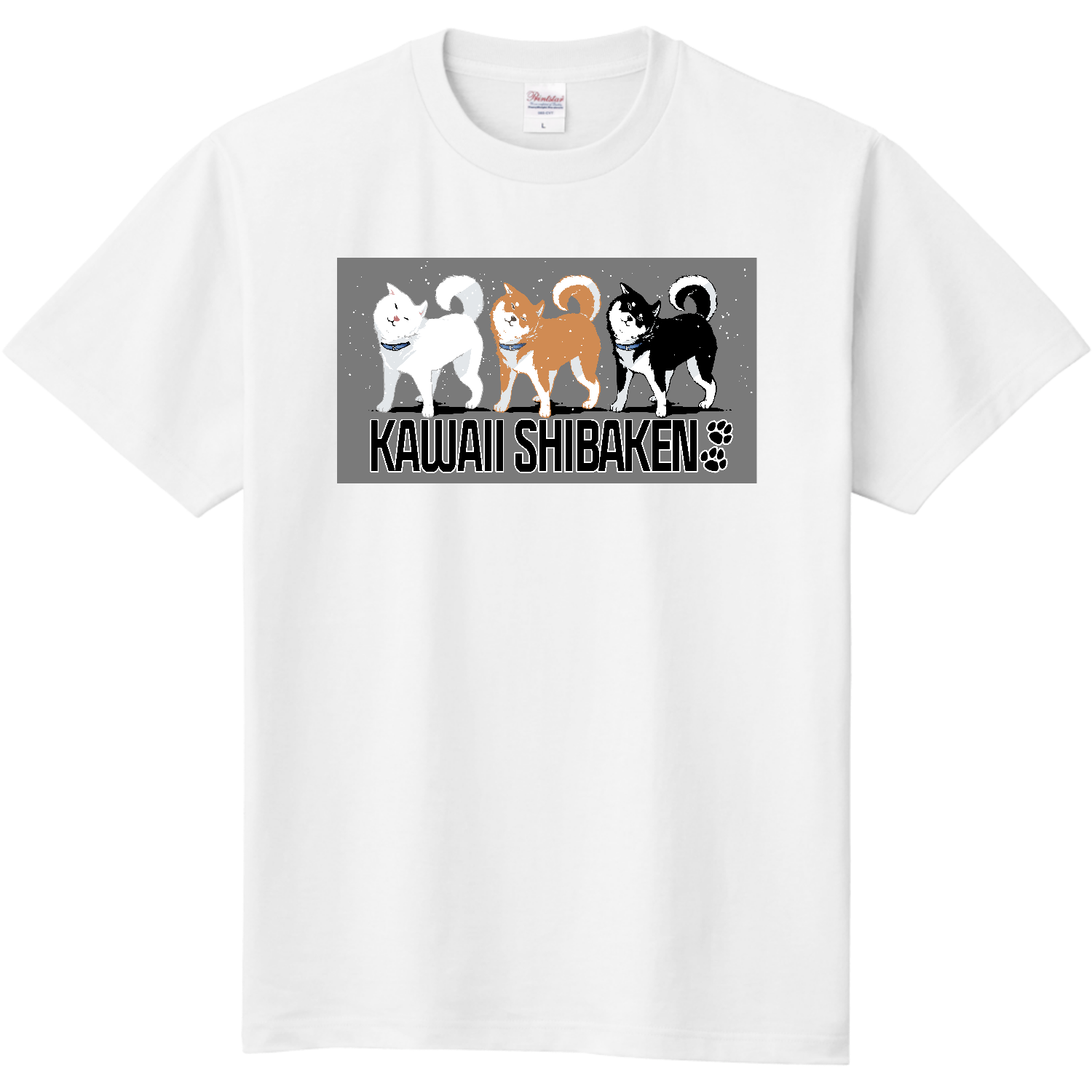かわいい柴犬：3連柴ドリル（半袖Tシャツ） Tシャツ｜クドウサキコ