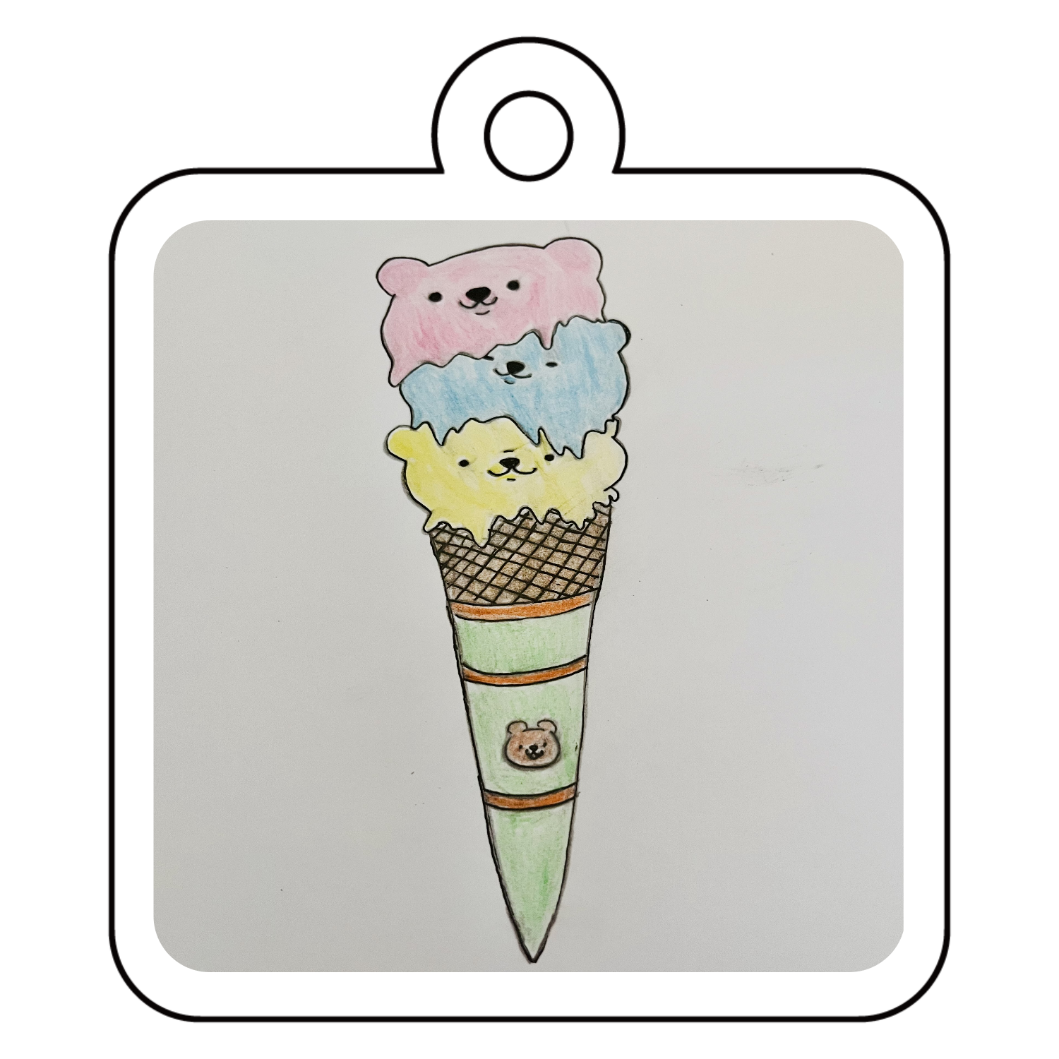 メルティアイスベアアクリルキーホルダー 四角型 (4cm)の商品購入 