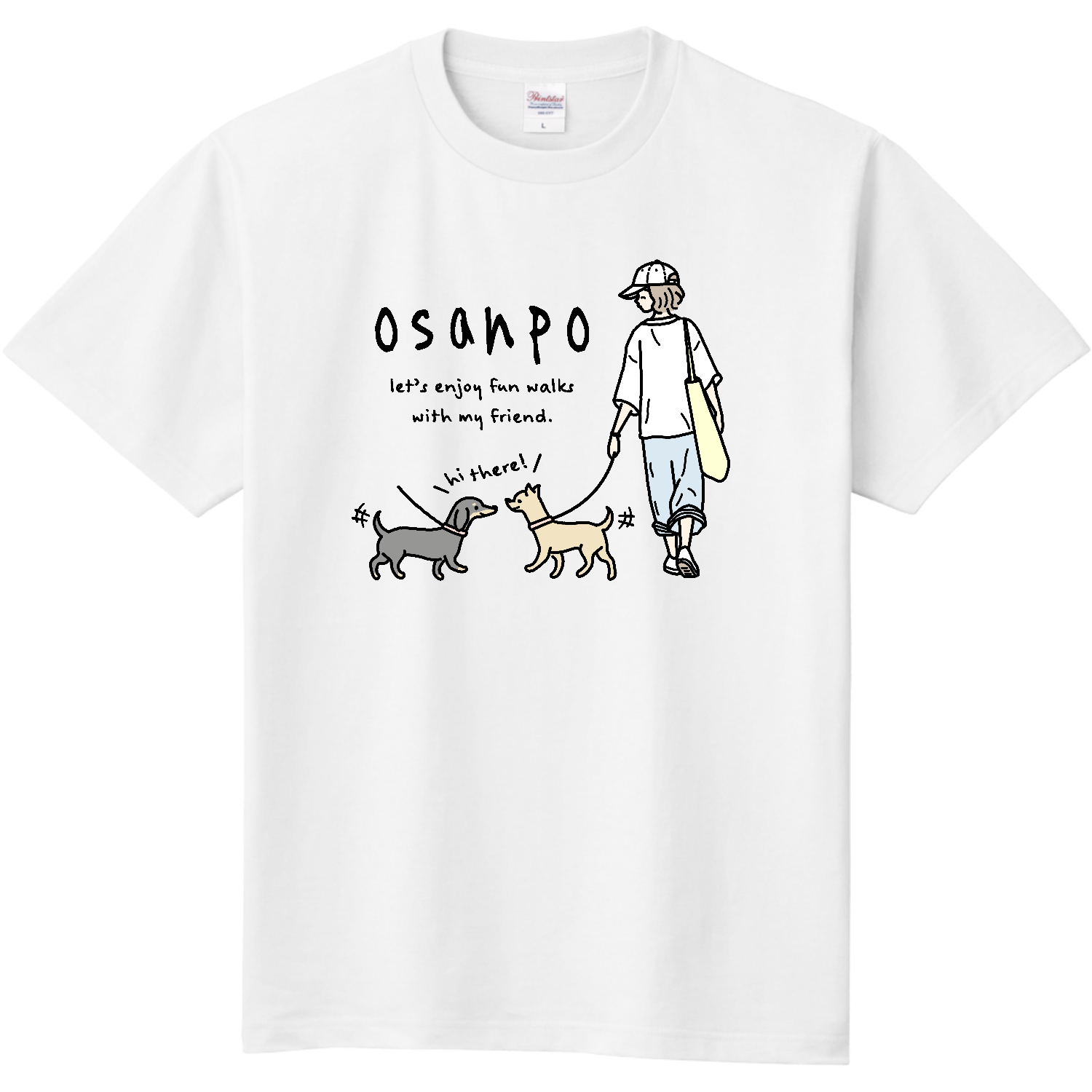 お散歩 チワワ ミニチュアダックスフンド CO定番Tシャツの商品購入