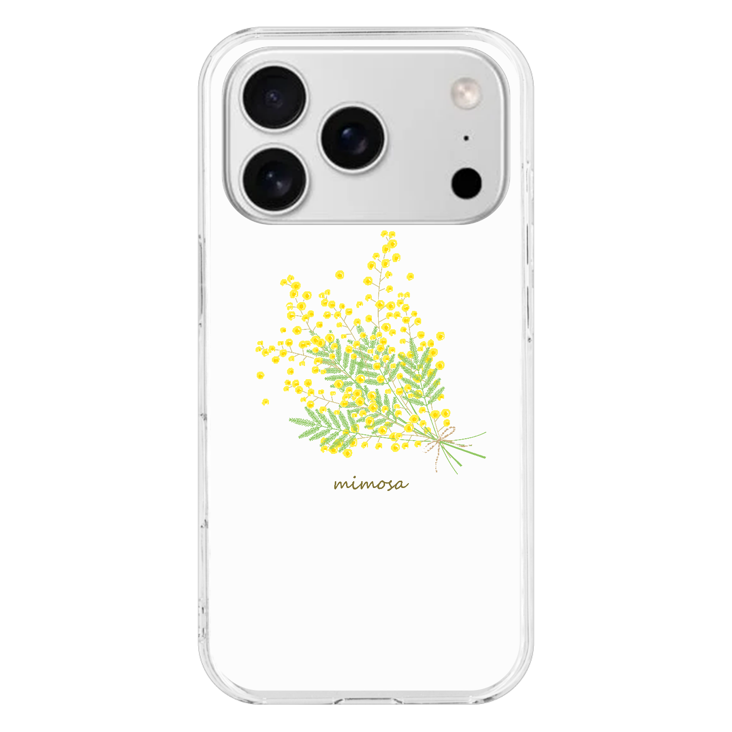 ミモザ iPhoneクリアケース｜beni_beni - オリラボマーケット