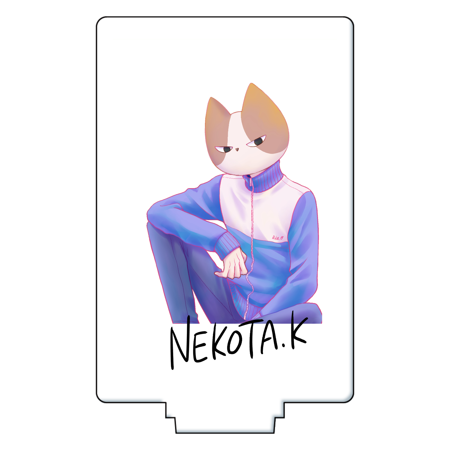 猫田チェキ風アクリルスタンドアクリルフィギュア長方形(50×75mm)の