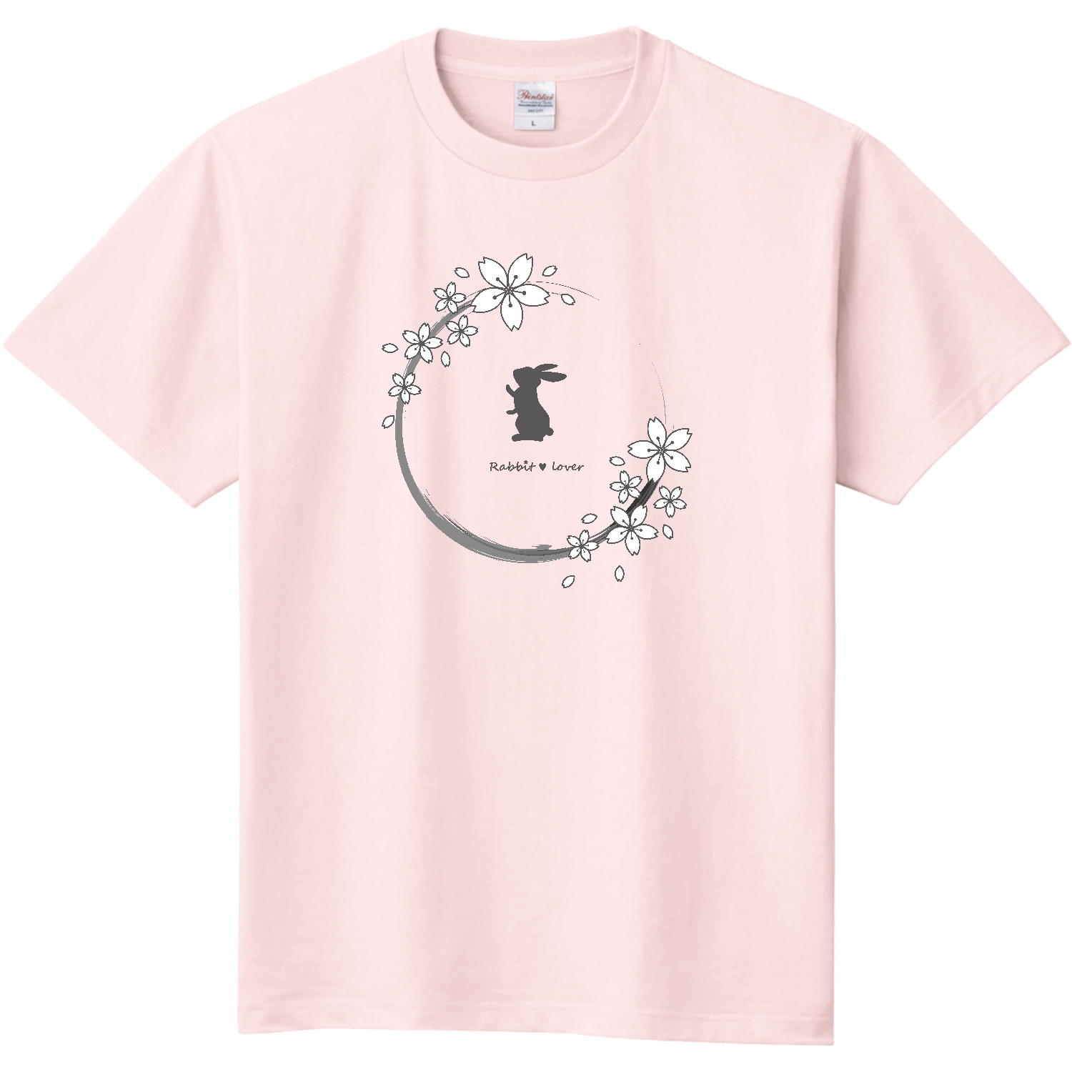 桜〇2024（透明）うさぎ Tシャツ｜beni_beni - オリラボマーケット
