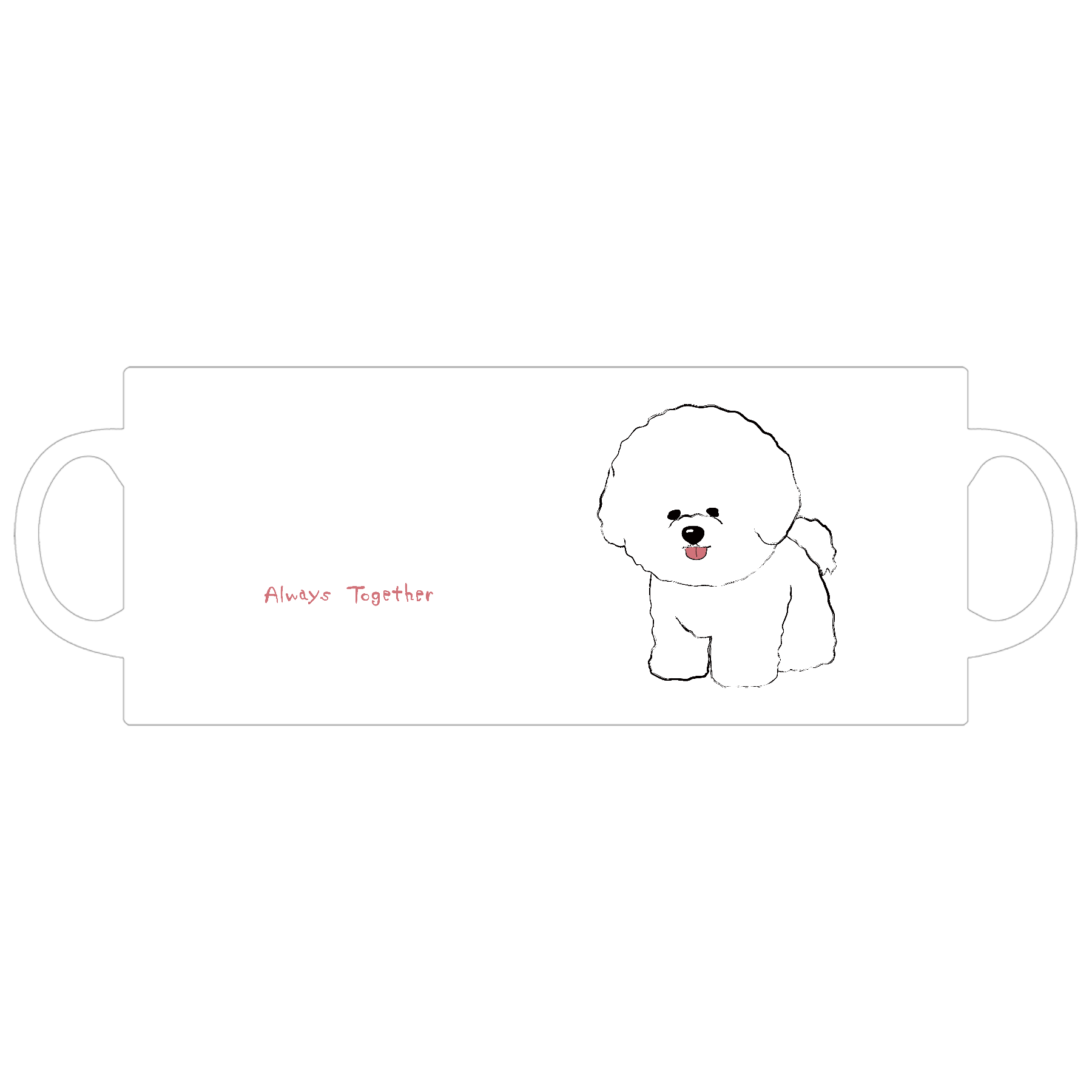 仲良しビションフリーゼペア2マグカップ ホワイトの商品購入ページ