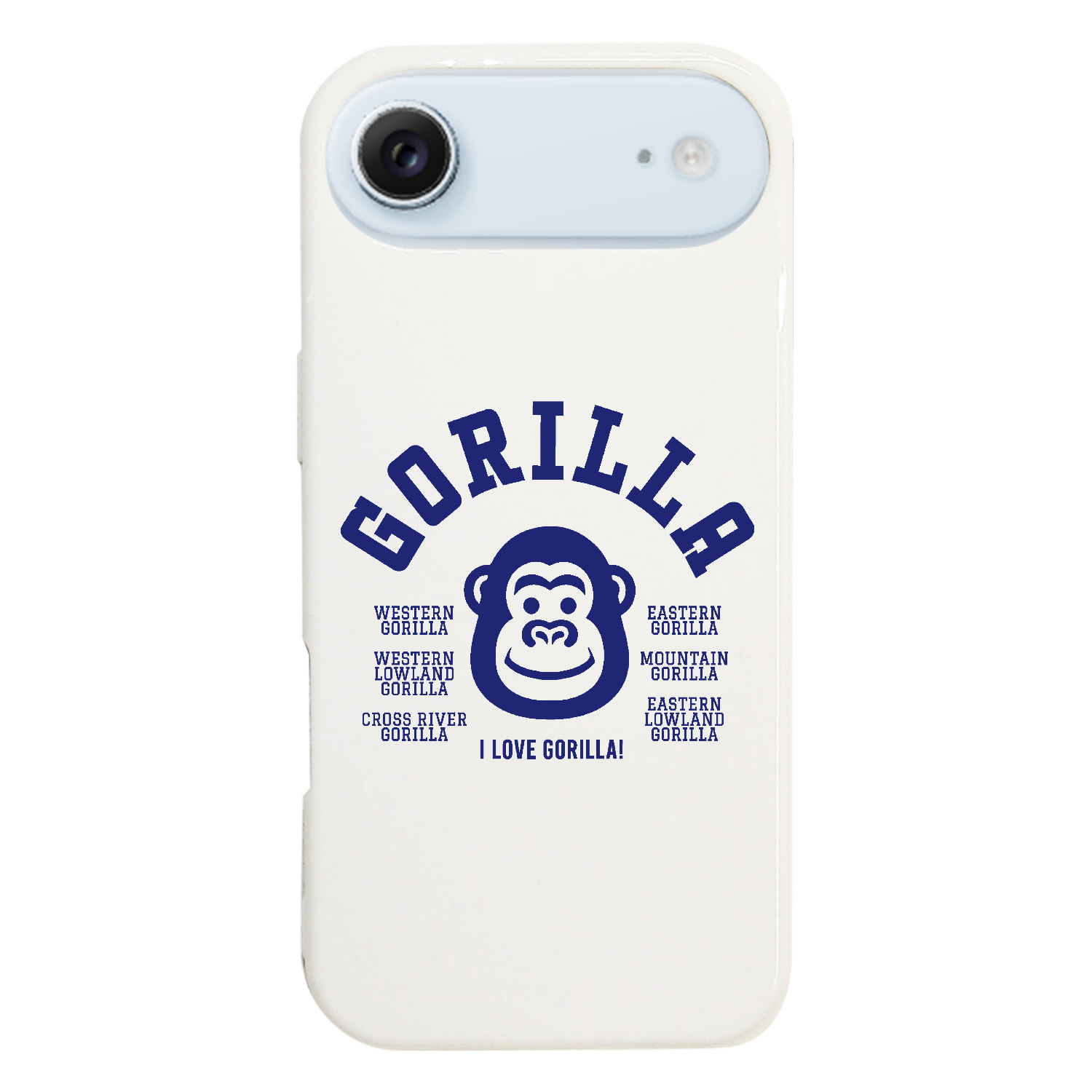 I LOVE GORILLA! ゴリラ大好き 01 iPhoneハードケース(表面のみ印刷