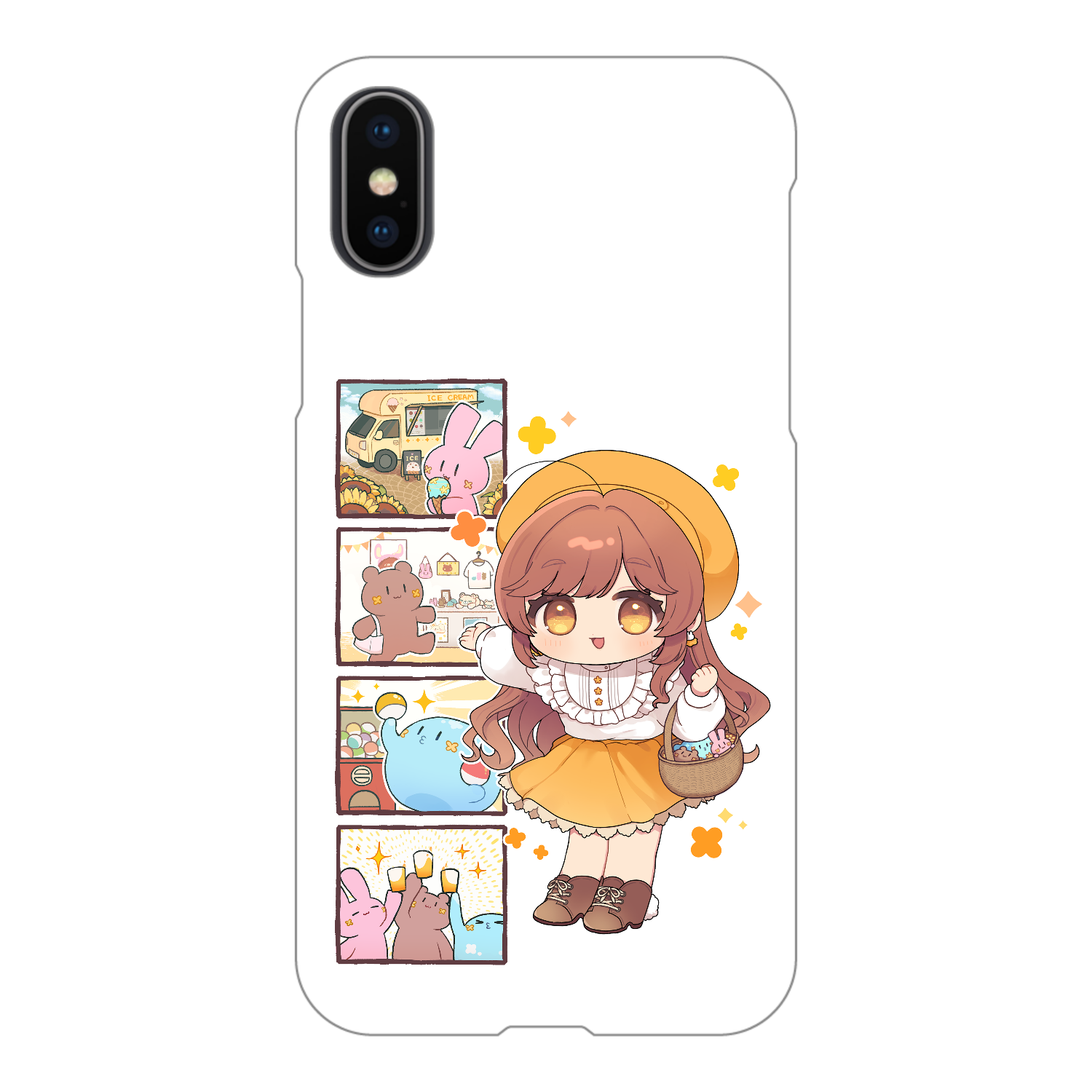 オリラボ限定】がびさま お出かけスマホケースiPhoneX/Xs(透明)の商品