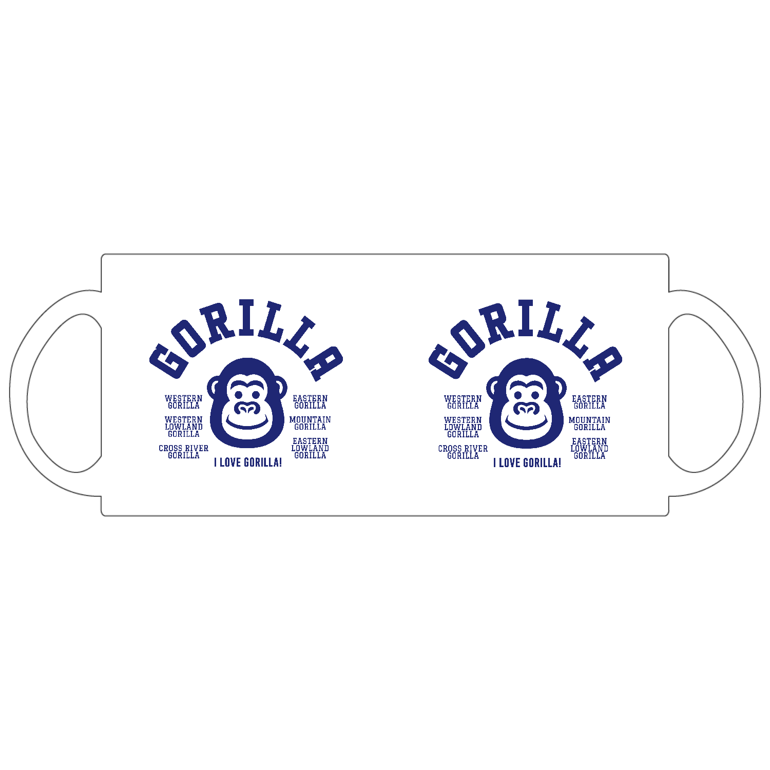 I LOVE GORILLA! ゴリラ大好き 01 マグカップ｜piriri pop - オリラボ