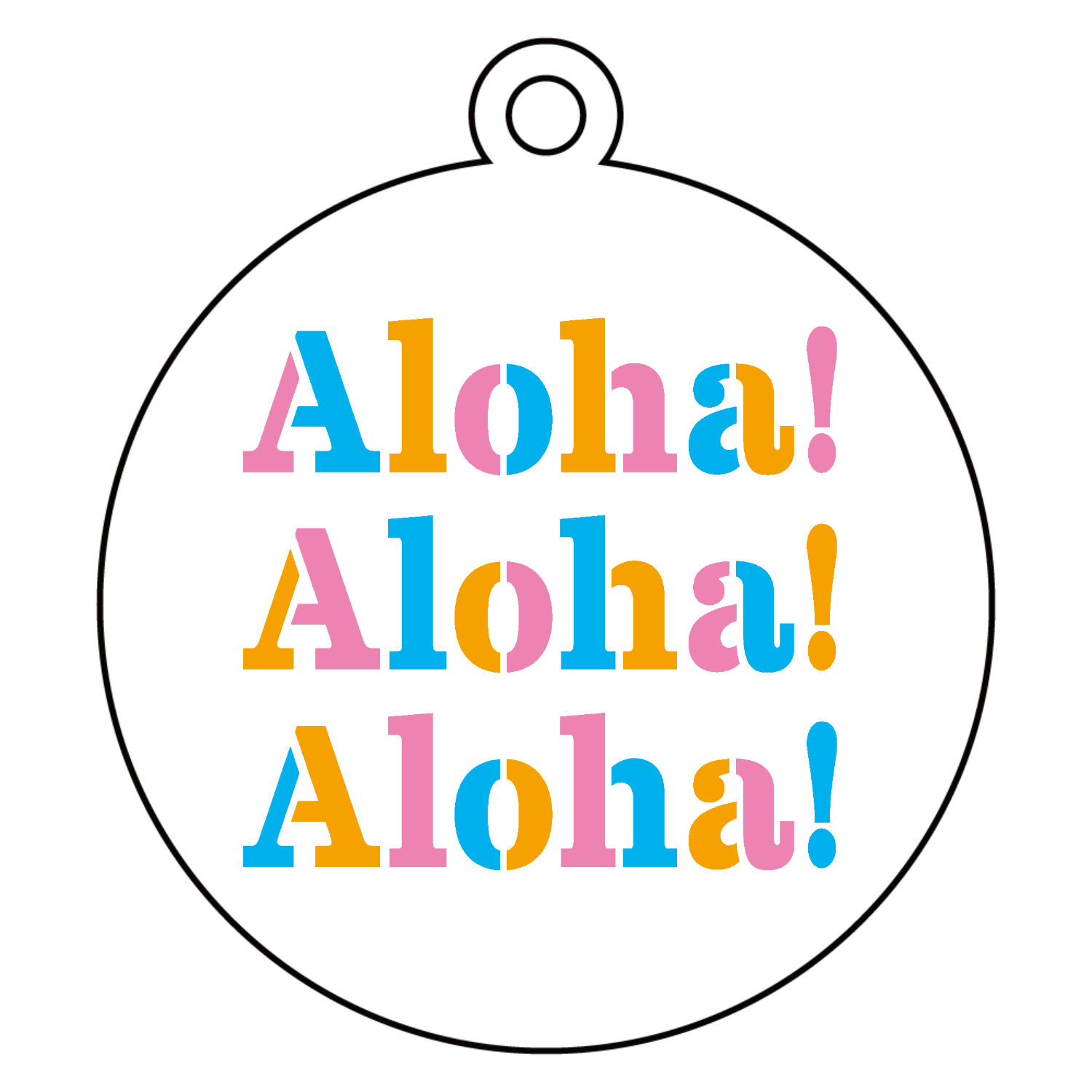 Aloha! 4アクリルキーホルダー 丸型 (6cm)の商品購入ページ