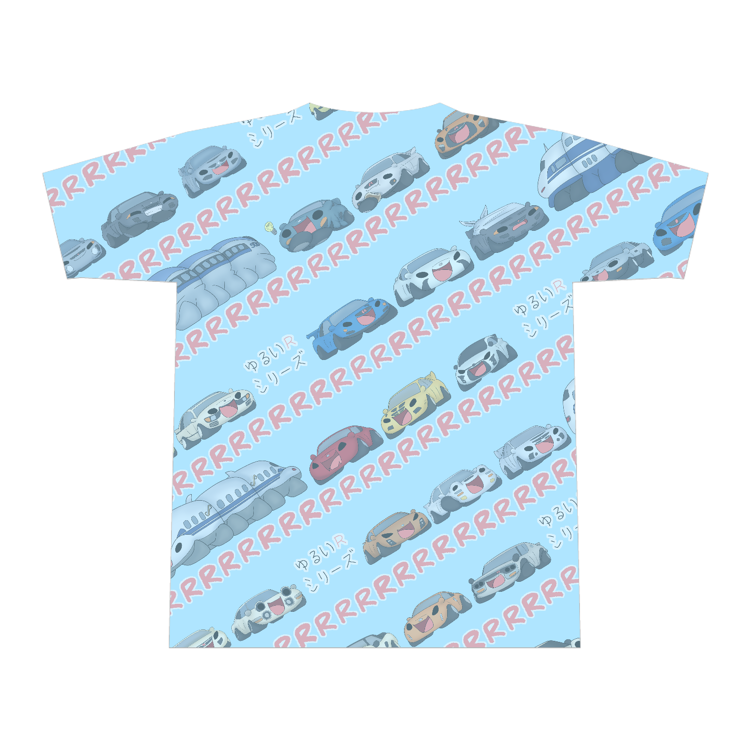 ゆるいRシリーズ てぃーしゃつ（L）全面インクジェットTシャツ(L)の