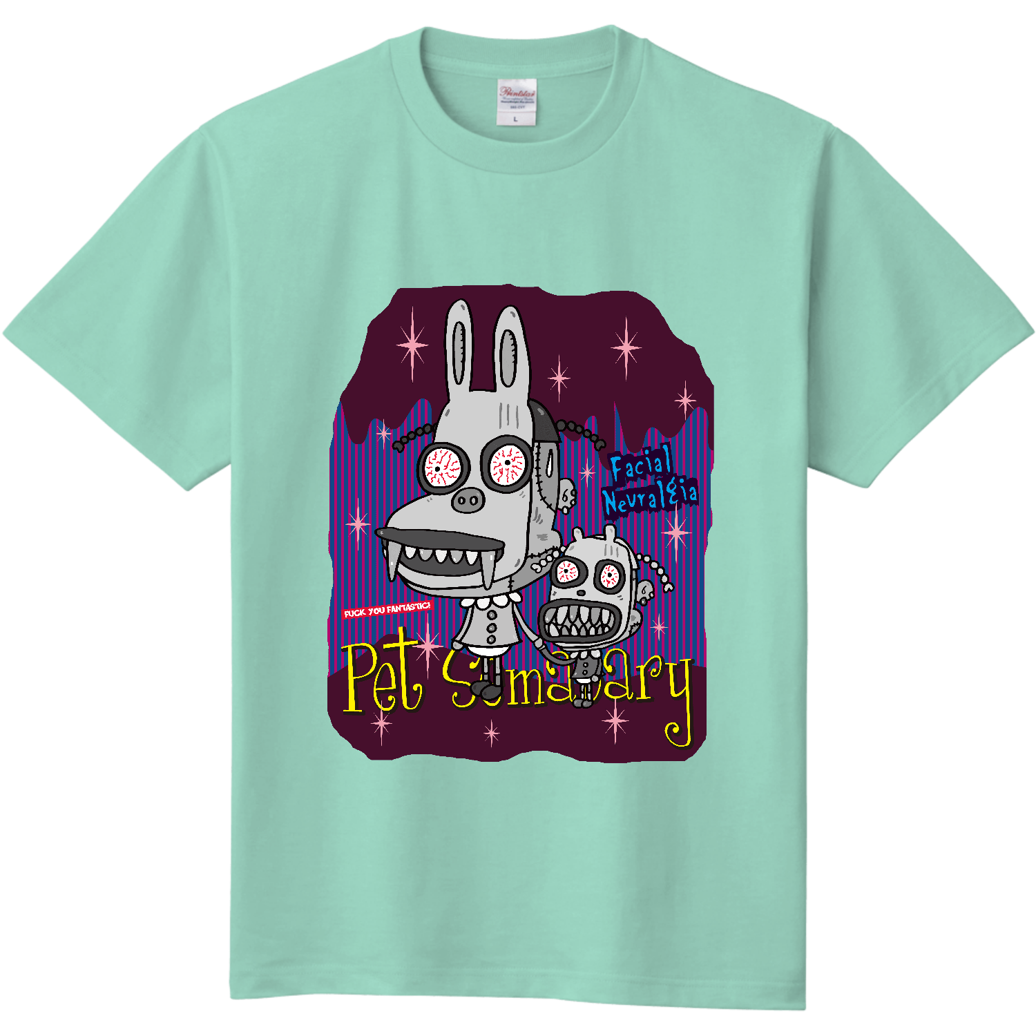 お面姉妹定番Tシャツの商品購入ページ｜クリエイターのオリジナル