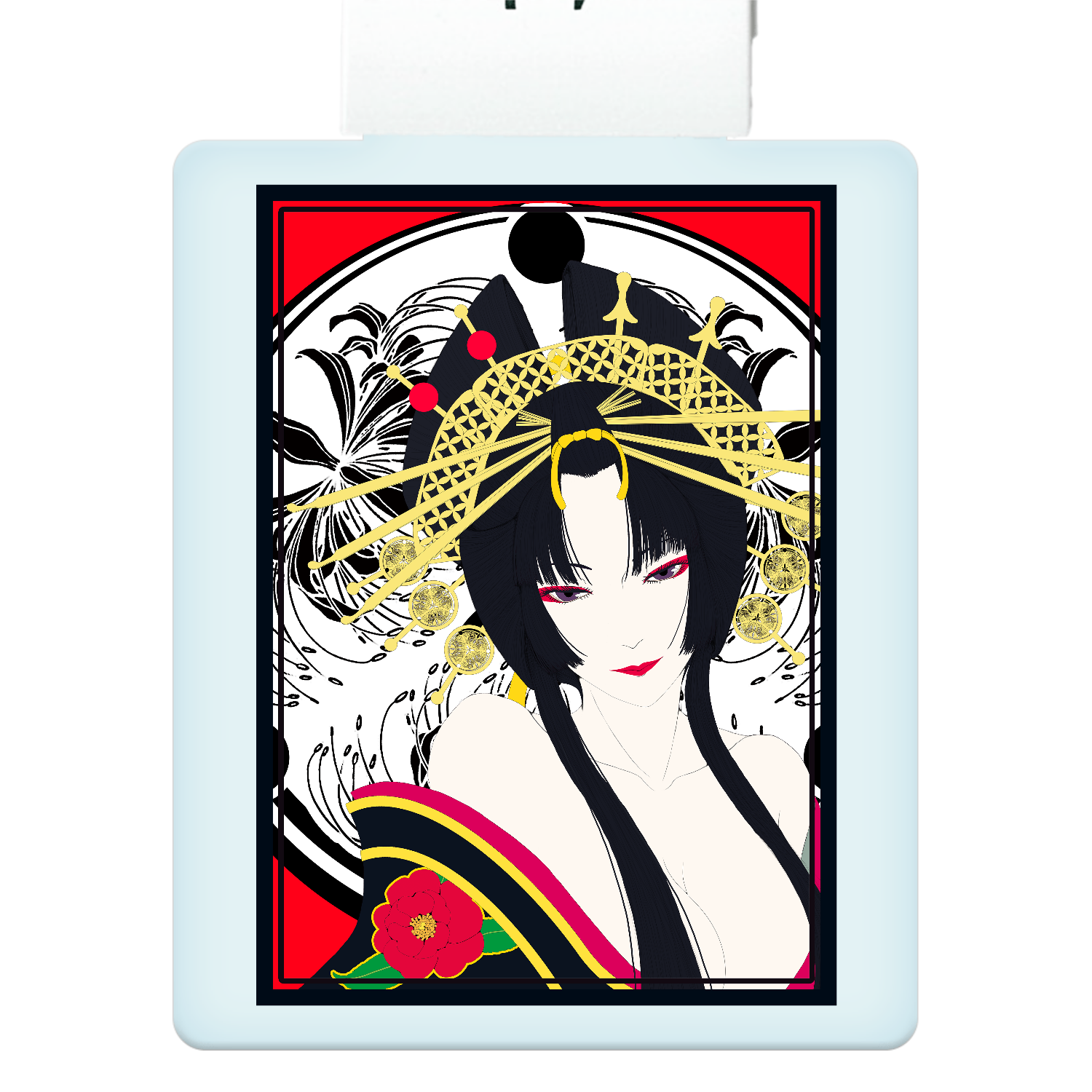 花魁 ライティングキーホルダー(四角) キーホルダー｜クロ - オリラボ