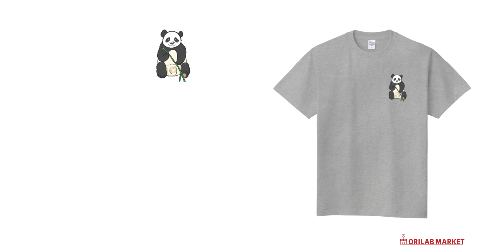 ワンポイントぱんだ定番Tシャツの商品購入ページ｜クリエイター