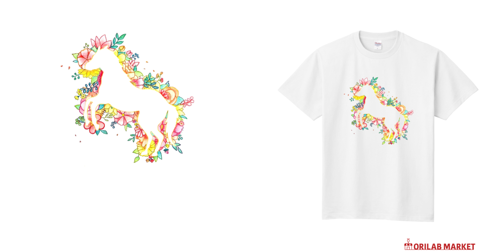 花柄Tシャツ定番Tシャツの商品購入ページ｜クリエイターの
