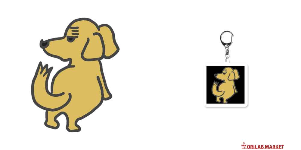 犬の形状アクリルキーホルダー 2311acrylic-b02.jpg