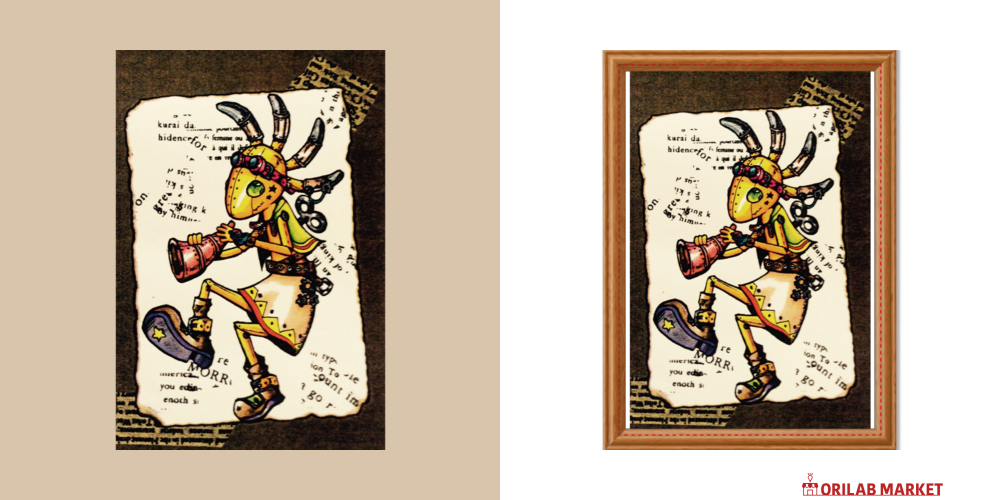 アートパネル スチームパンクなココペリ イラストアートデザインパネル