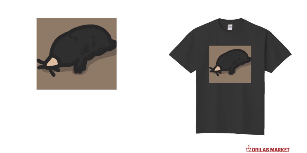 もぐら定番Tシャツの商品購入ページ｜クリエイターのオリジナルグッズ